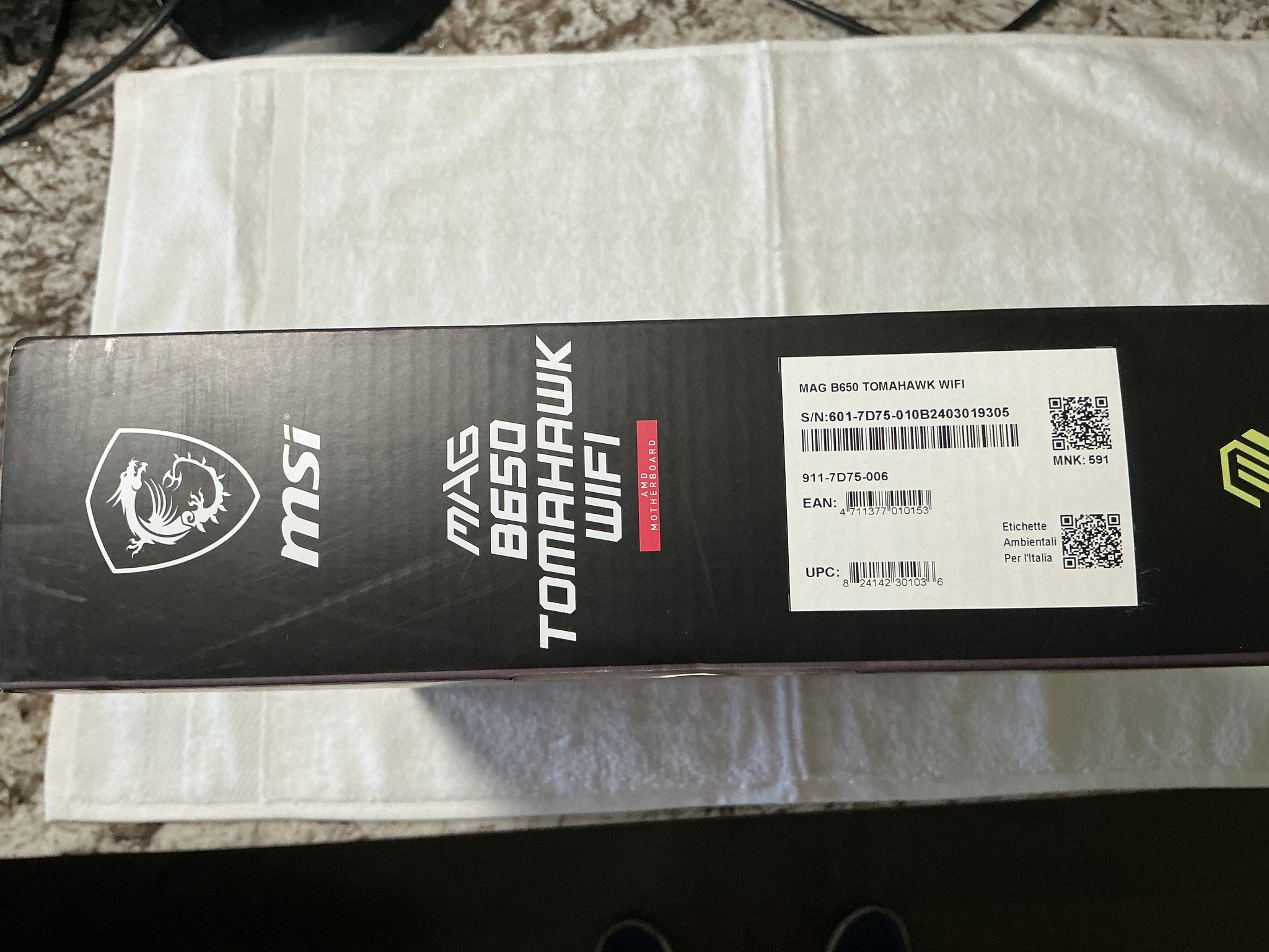 MSI MAG B650 TOMAHAWK WiFi AM5 ATX AMD Motherboard