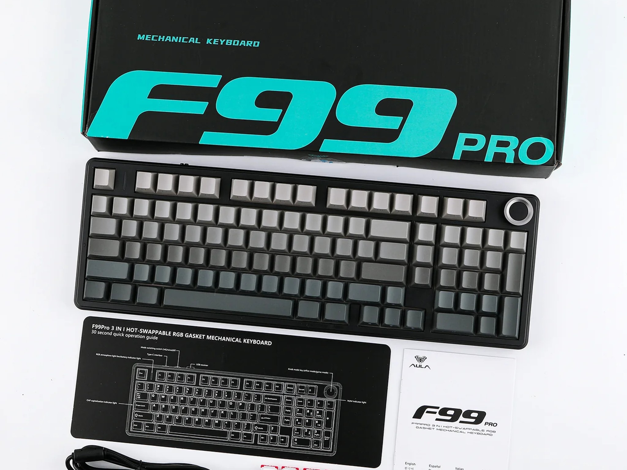 $20 OFF! AULA F99 PRO (BRAND NEW) Black, Wireless 95% Keyboard LEOBOG Nimbus V3 Switches w/ Knob