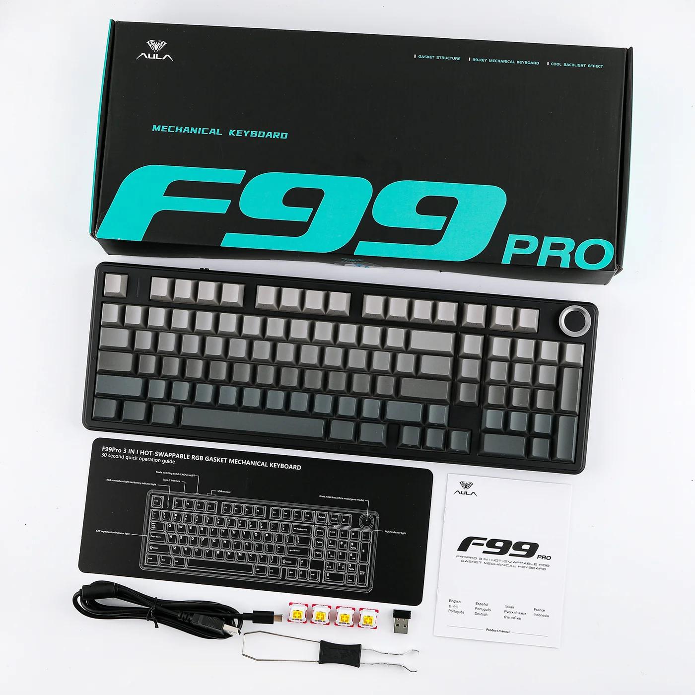 $20 OFF! AULA F99 PRO (BRAND NEW) Black, Wireless 95% Keyboard LEOBOG Nimbus V3 Switches w/ Knob