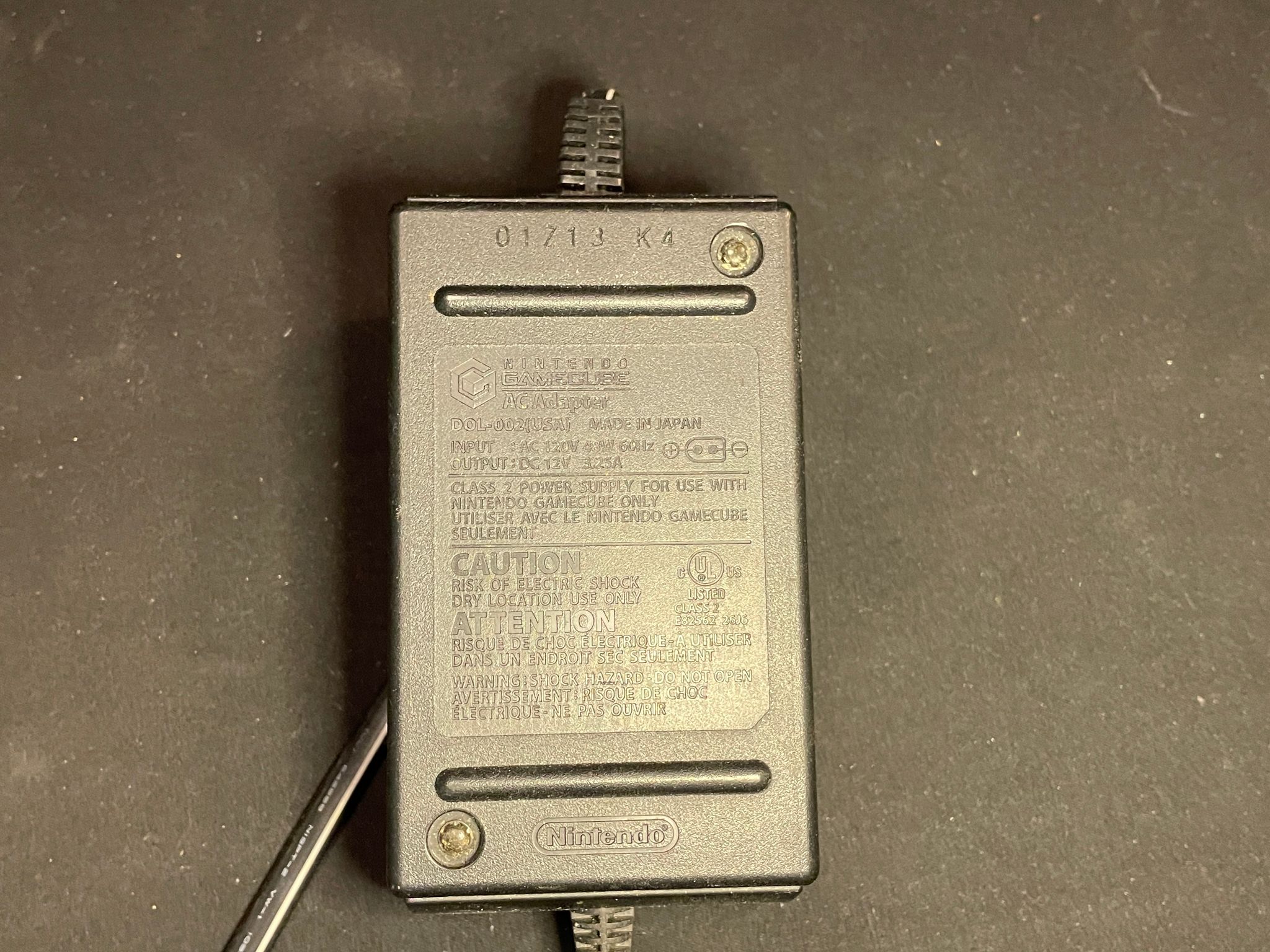 Genuine OEM Nintendo GameCube Power Adapter AC Cable Cord Power Brick