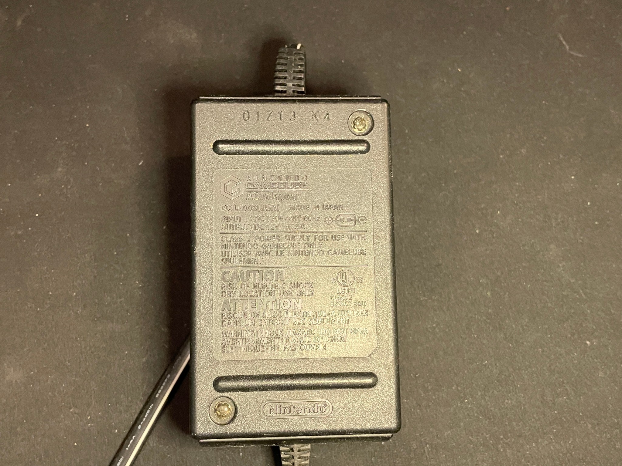 Genuine OEM Nintendo GameCube Power Adapter AC Cable Cord Power Brick