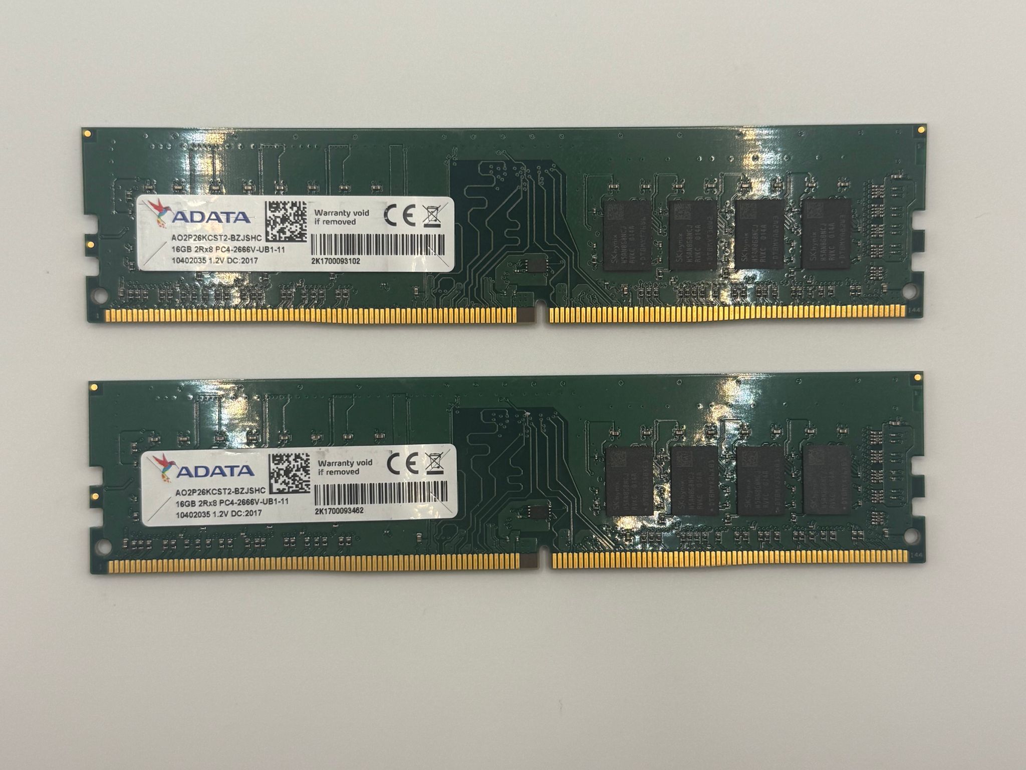 Adata 16GB 2x8GB PC4-2666V-UB1-11 DDR4 Ram
