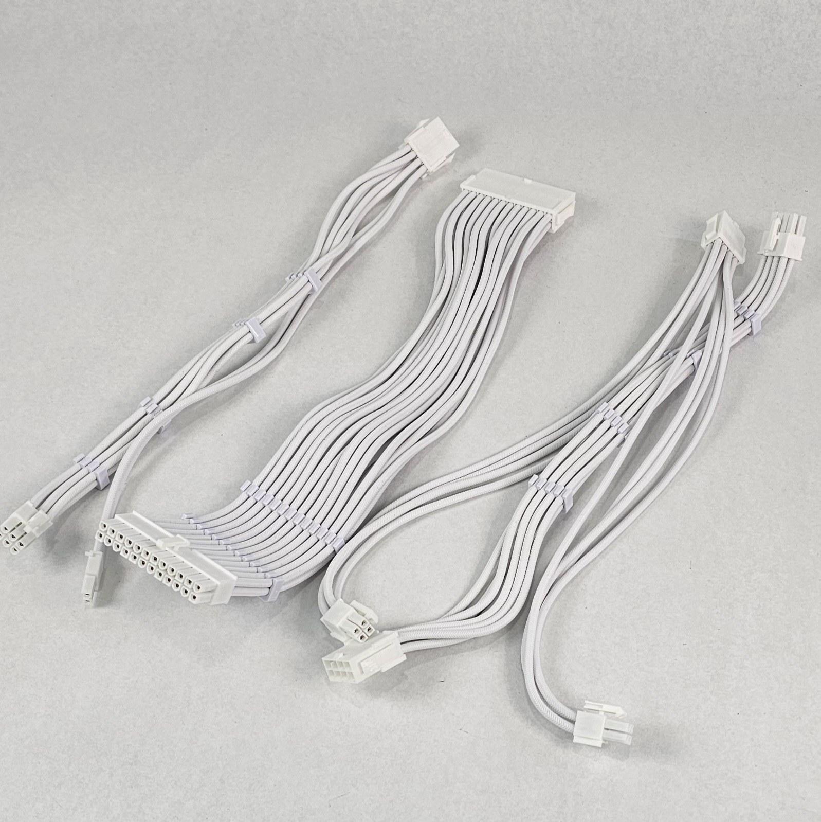 White CPU and Motherboard PC Extension Cables