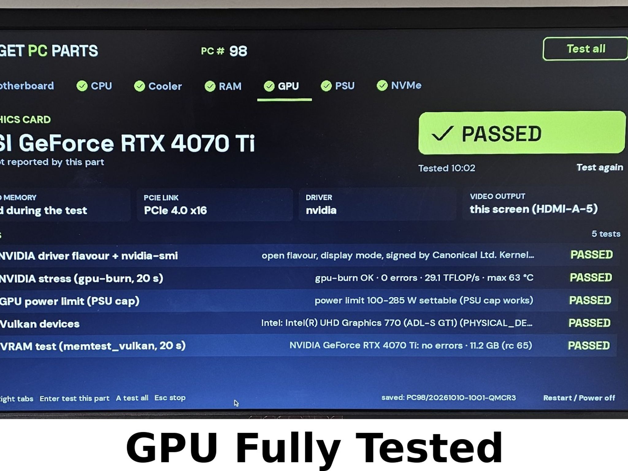 RTX 4070 Ti MSI Ventus 3X OC 12GB