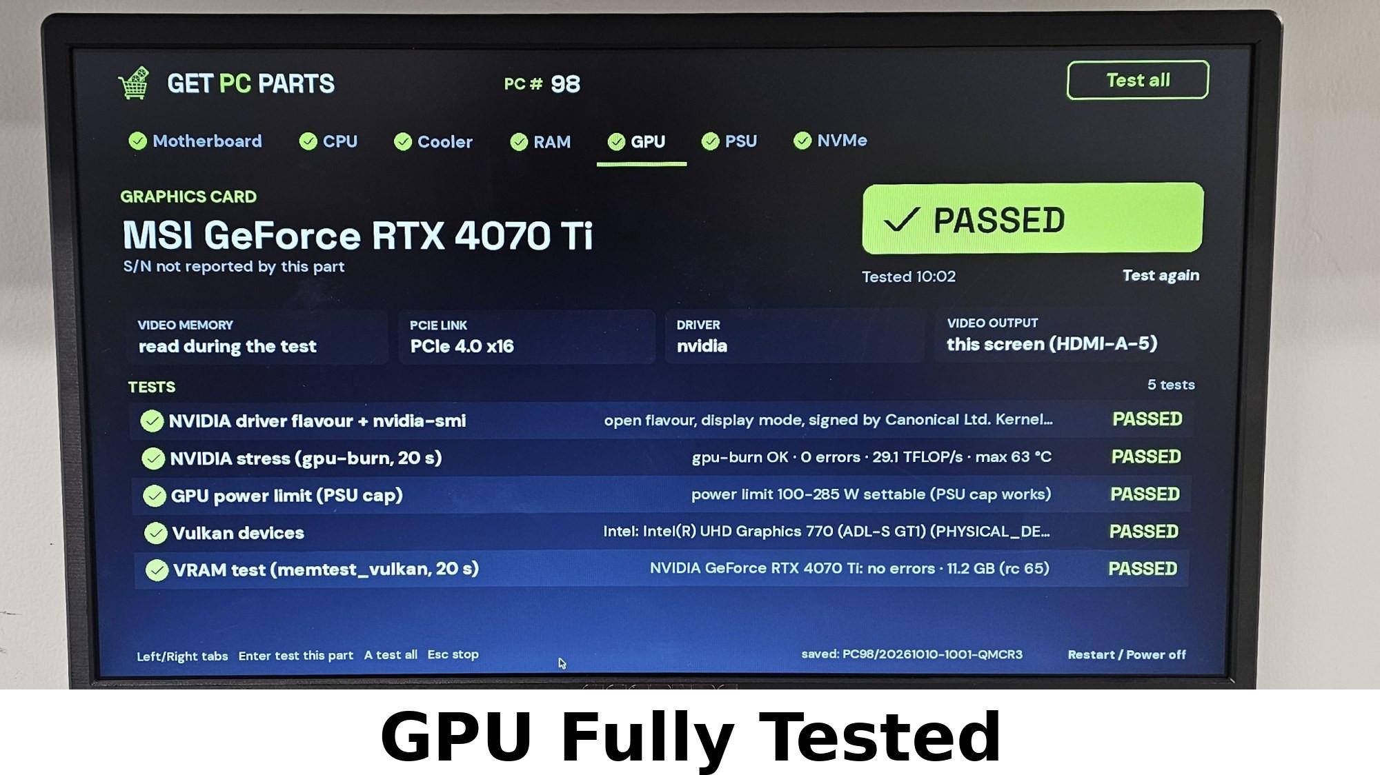 RTX 4070 Ti MSI Ventus 3X OC 12GB
