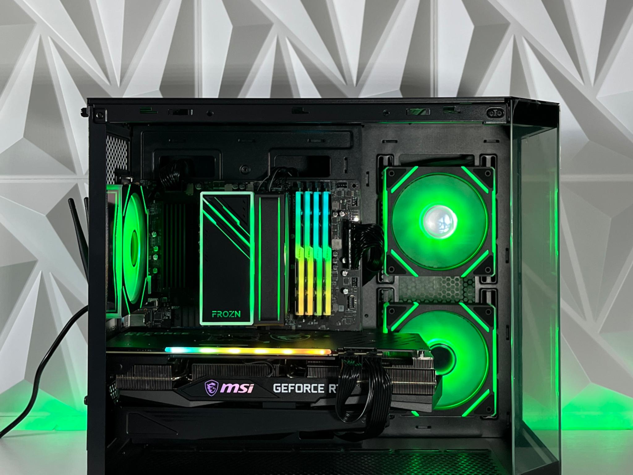 RTX 3070 TRIO, Ryzen 7 5800X, 32GB RAM | Black RGB Gaming Computer