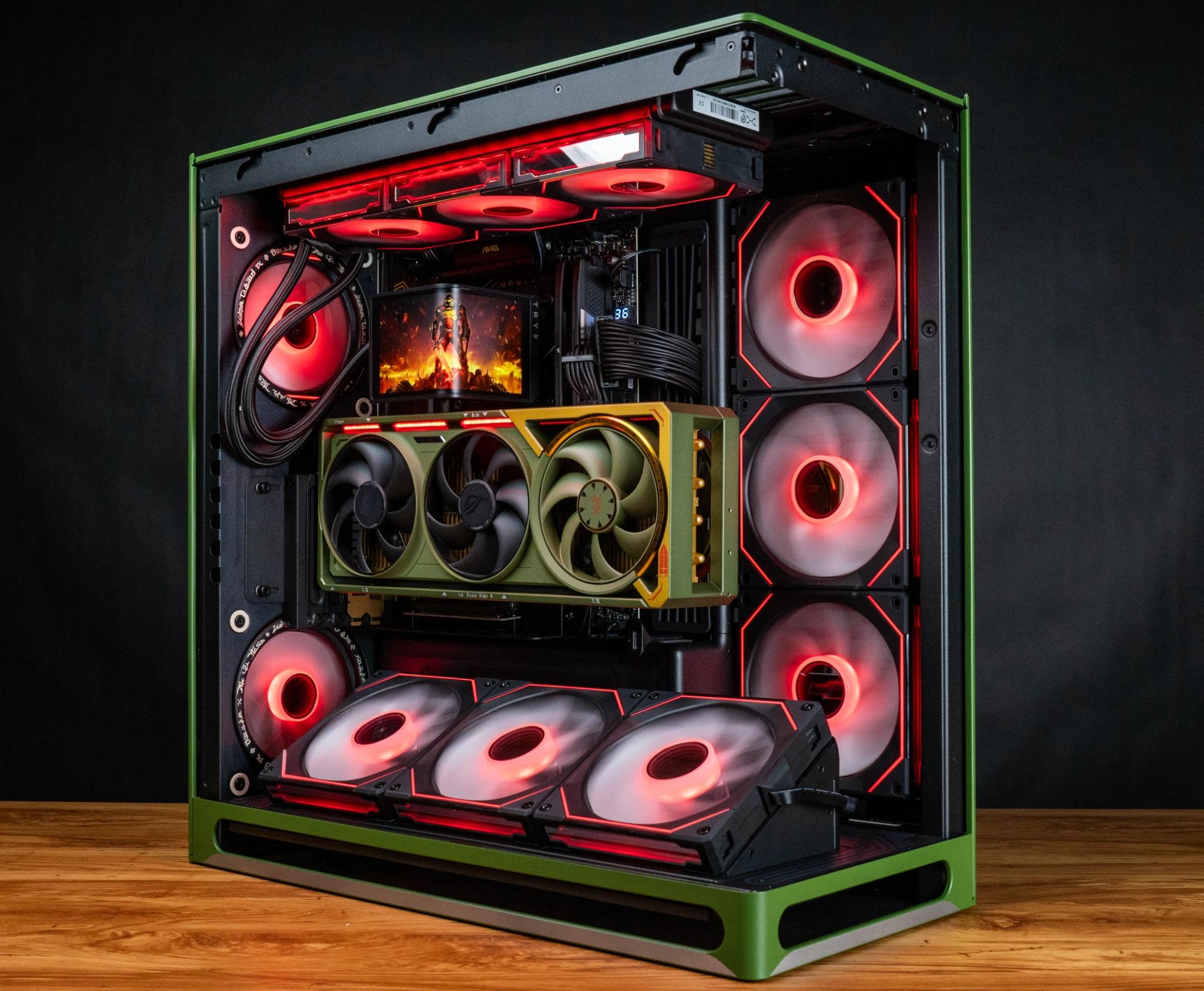 "Hellraiser" - High End Doom Themed Gaming PC - RTX 5080 - Ryzen 7 9800X3D - 64GB RAM - 2TB SSD