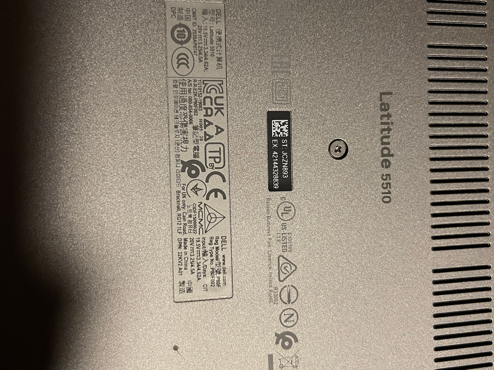 Dell Latitude 5510 i5 10th Gen 16GB RAM 256GB NVMe SSD Win 11 Pro