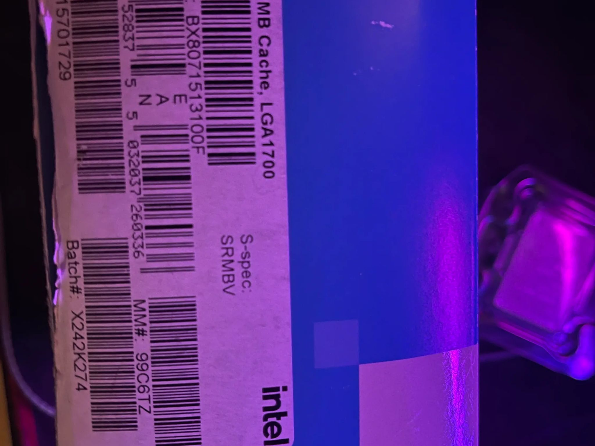 Intel 13100f / 4 cores 8 threads LGA 1700