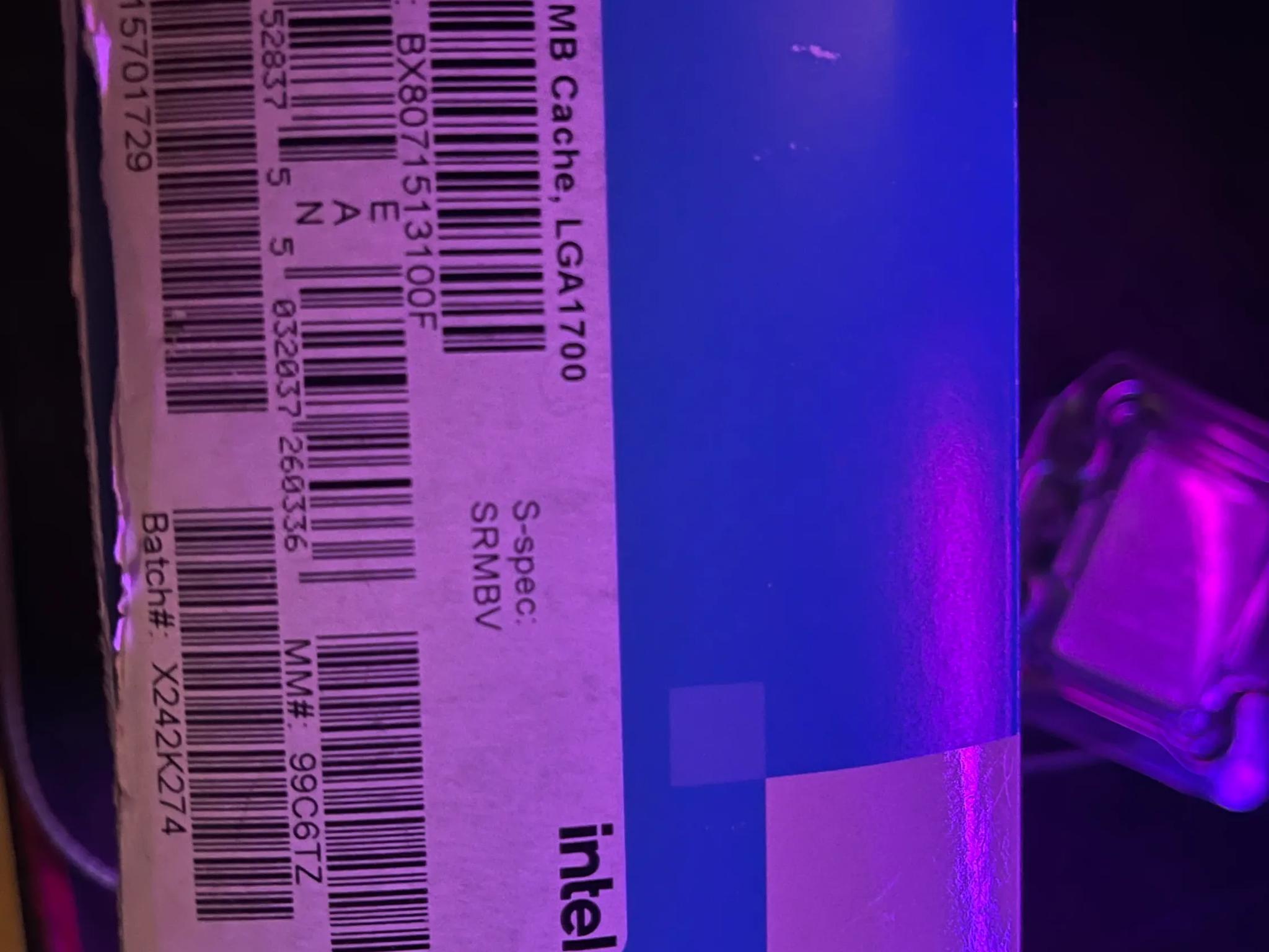 Intel 13100f / 4 cores 8 threads LGA 1700