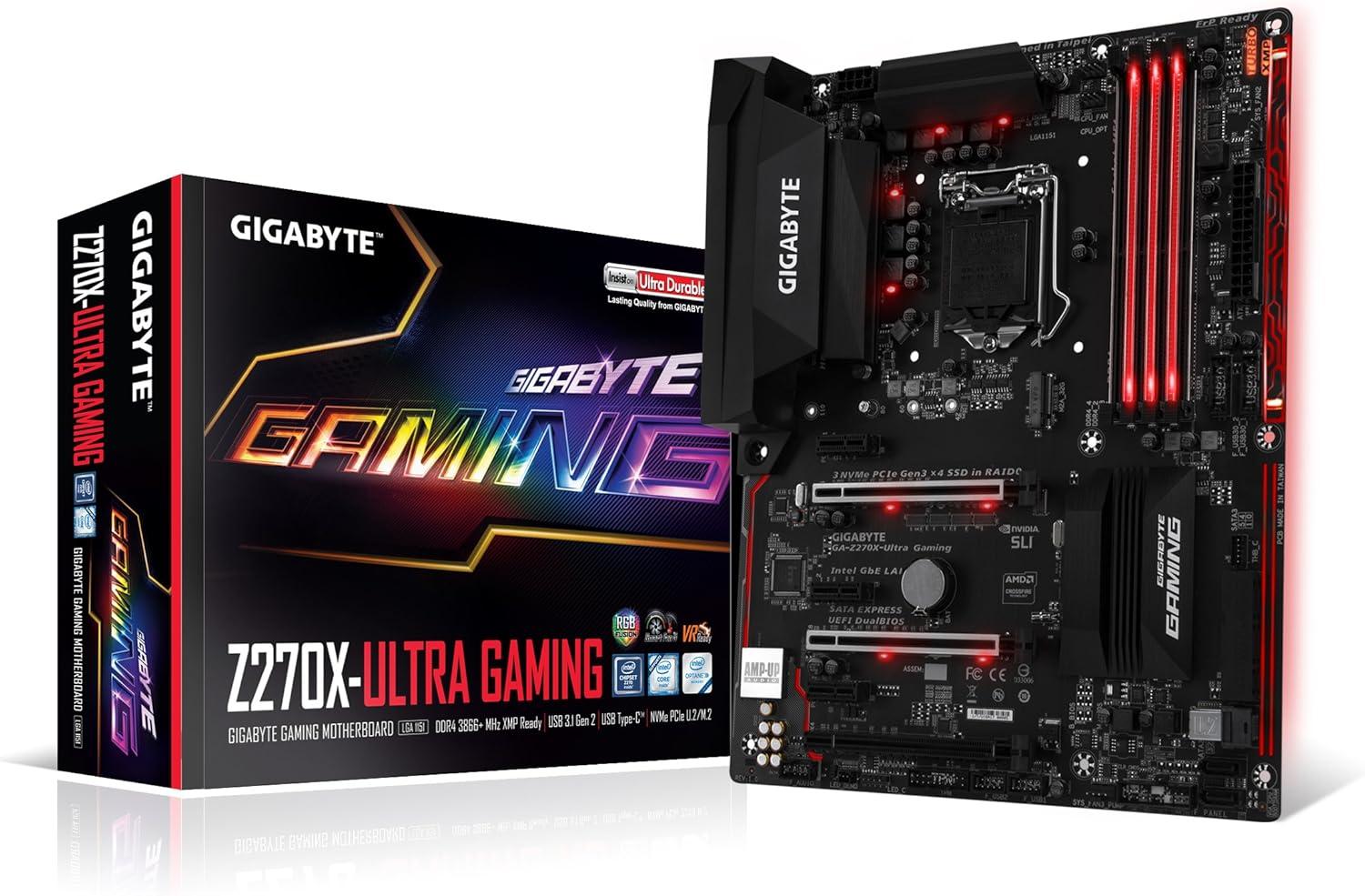 Gigabyte GA-Z270X Ultra Gaming Motherboard - LGA 1151, DDR4, USB 3.1, RGB Fusion