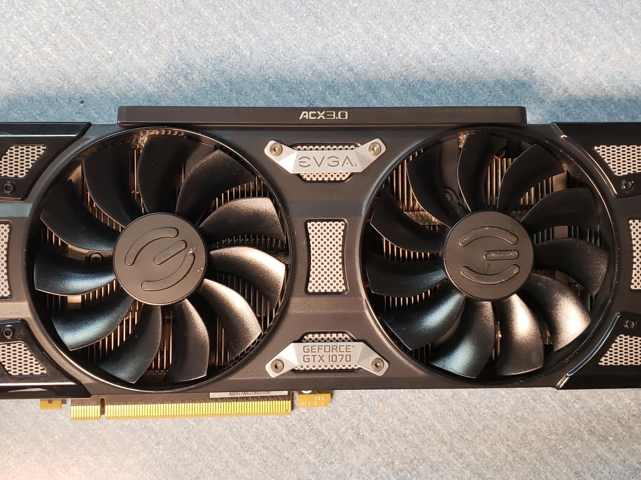 EVGA GTX 1070 SC graphics card.