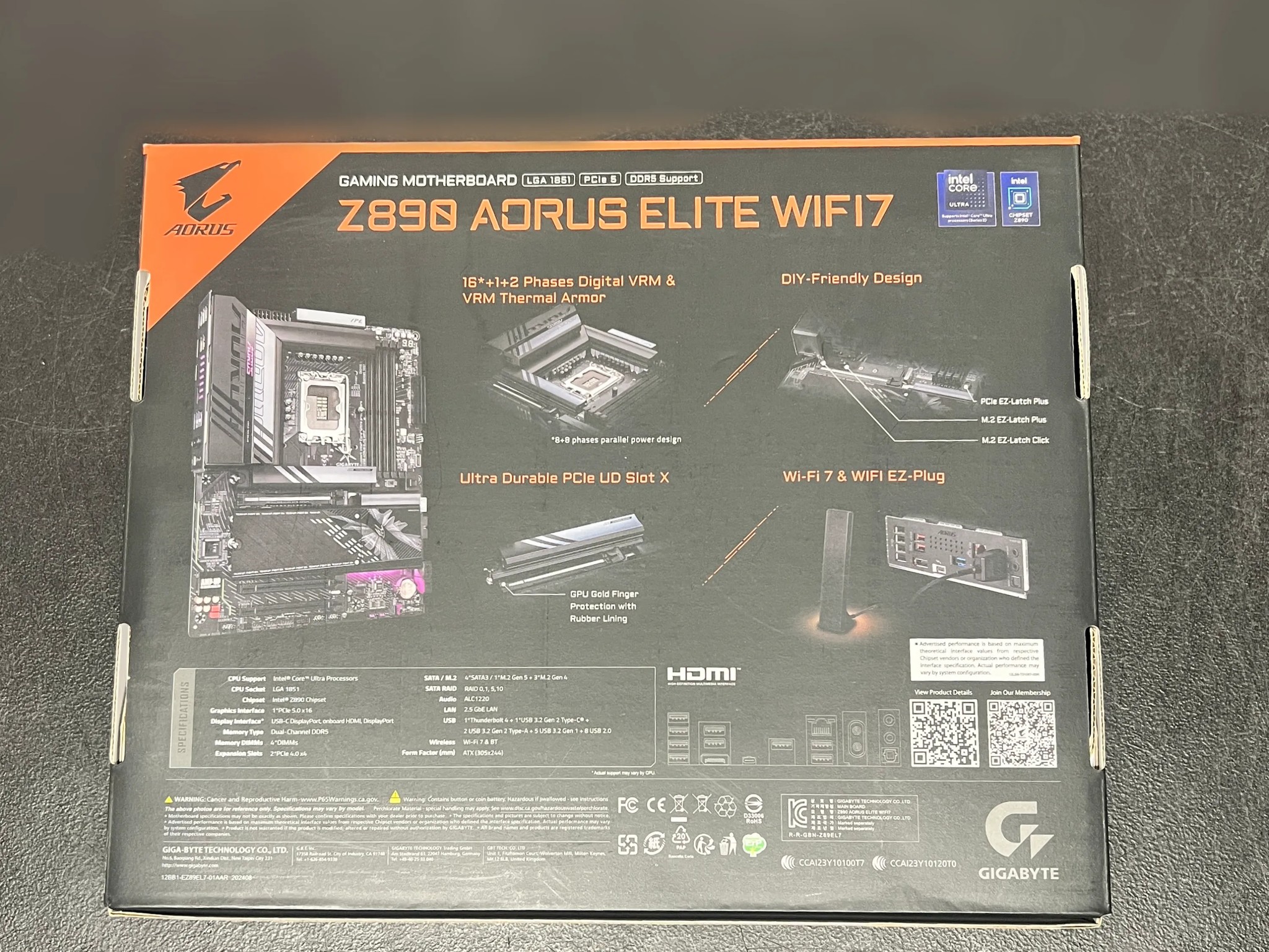 Gigabyte Z890 AORUS ELITE WIFI7  BNIB