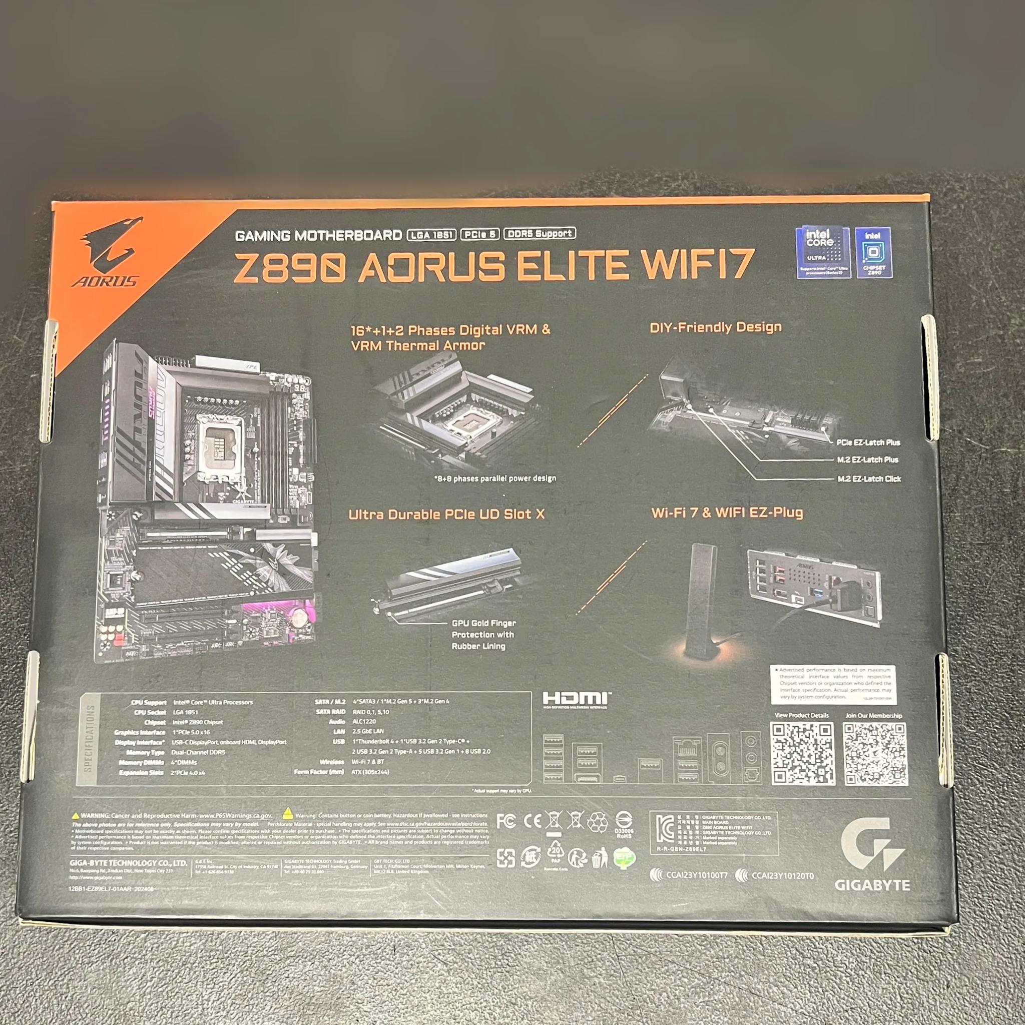 Gigabyte Z890 AORUS ELITE WIFI7  BNIB