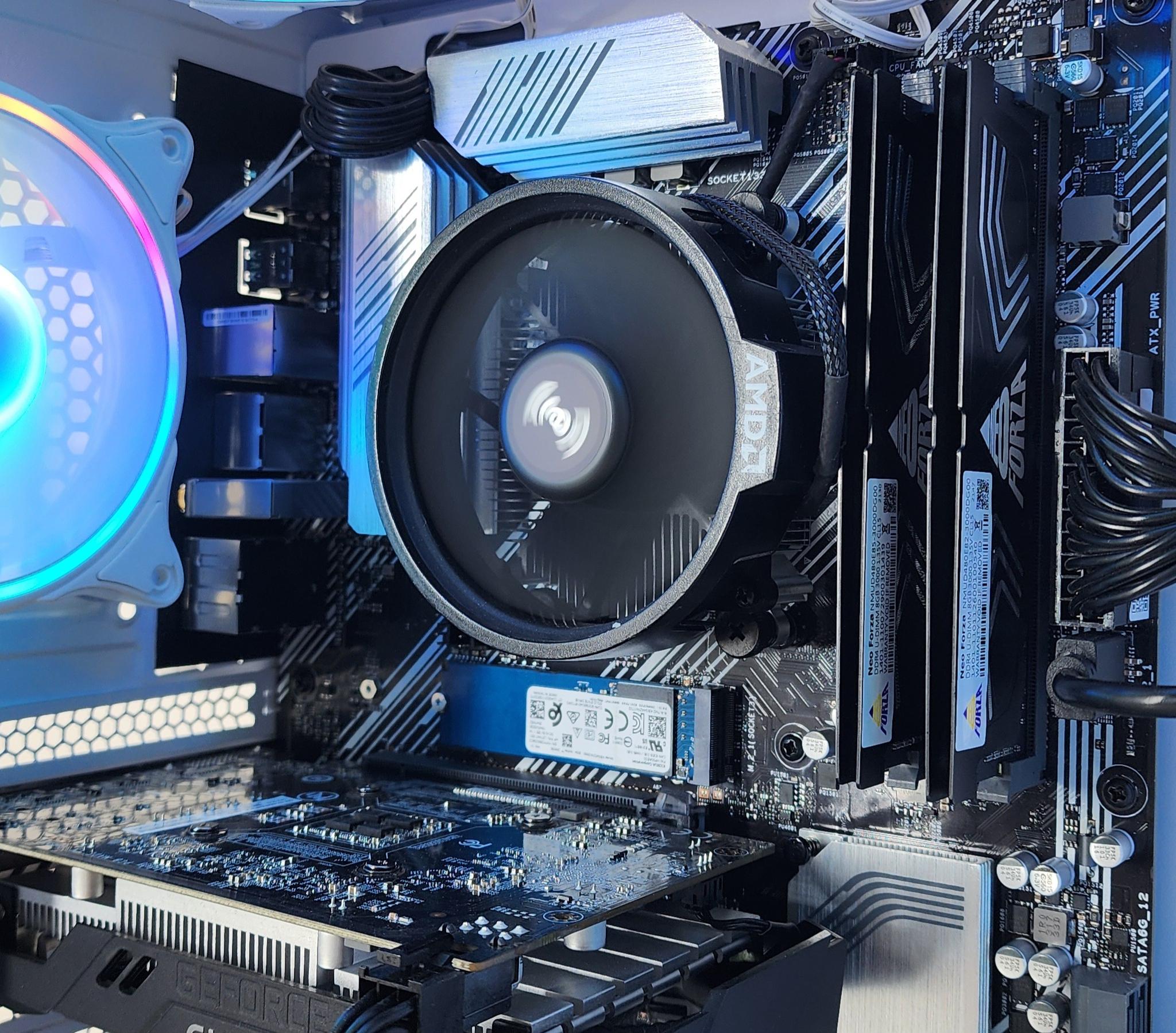 Gaming PC Ryzen 5 5600G 16GB RAM 256GB SSD+1TB HDD GTX 1650 4GB Win 11 Computer
