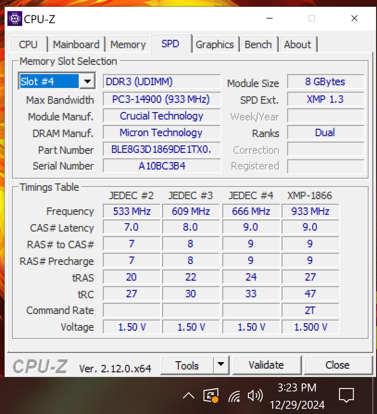 Crucial Ballistix Elite 16 GB (2 x 8 GB) DDR3-1866 CL9 Memory