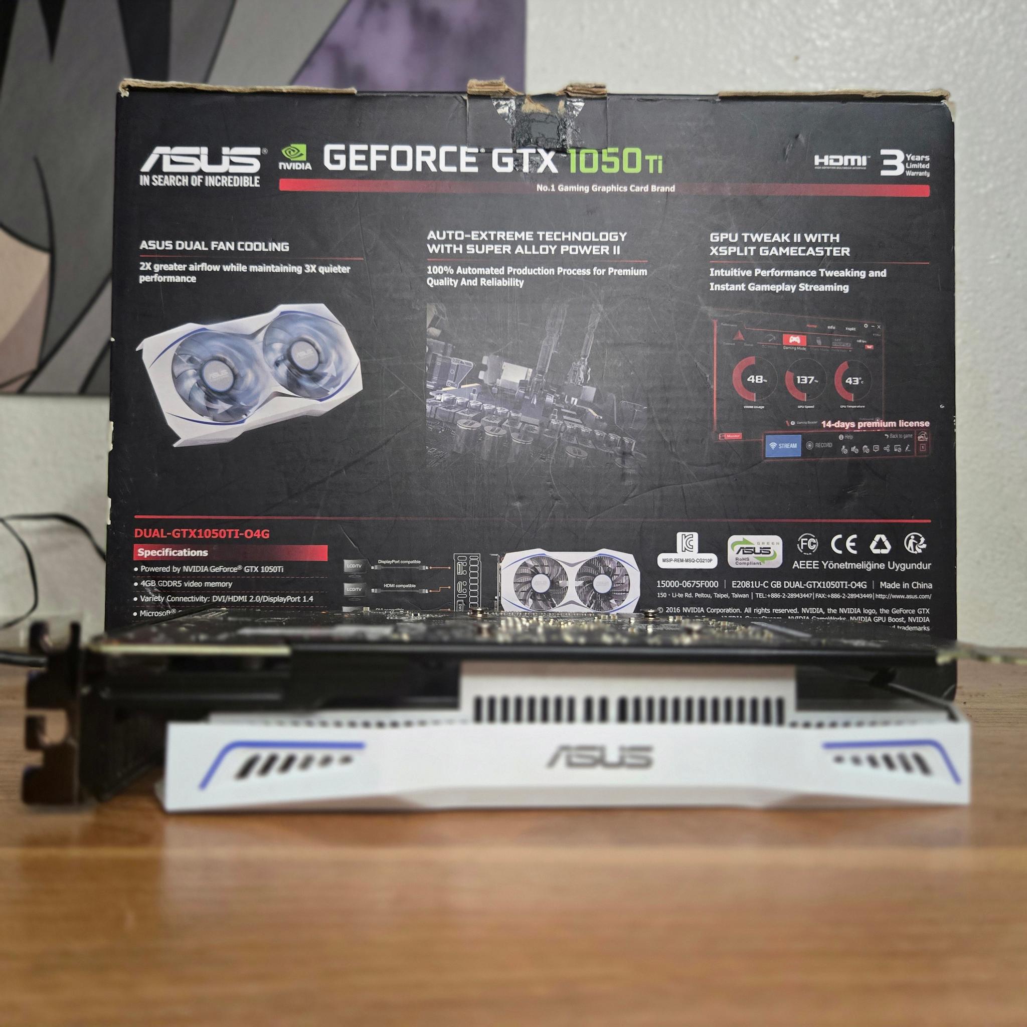 Asus DUAL-GTX1050TI-O4G