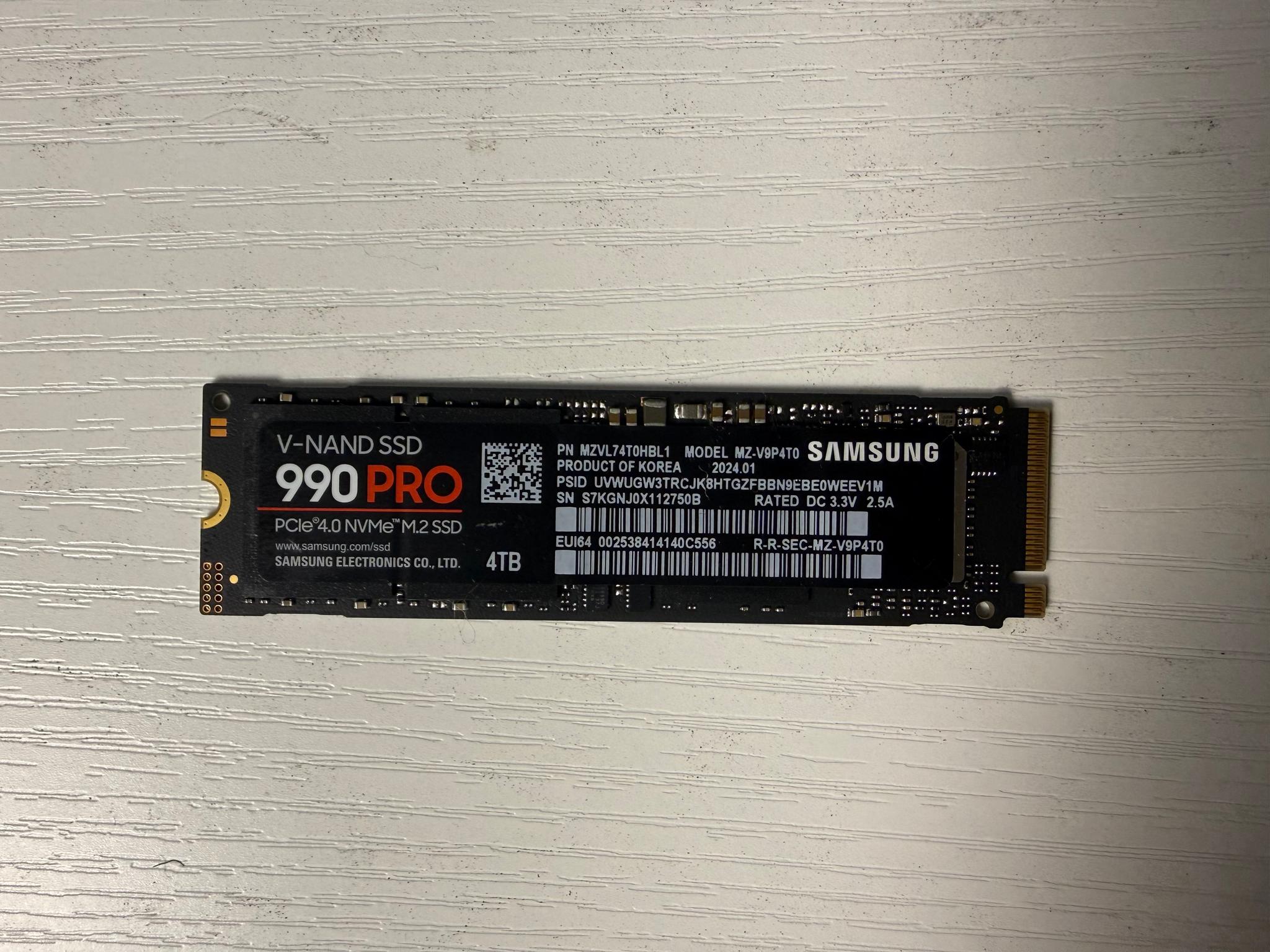 Samsung 990 Pro 4TB