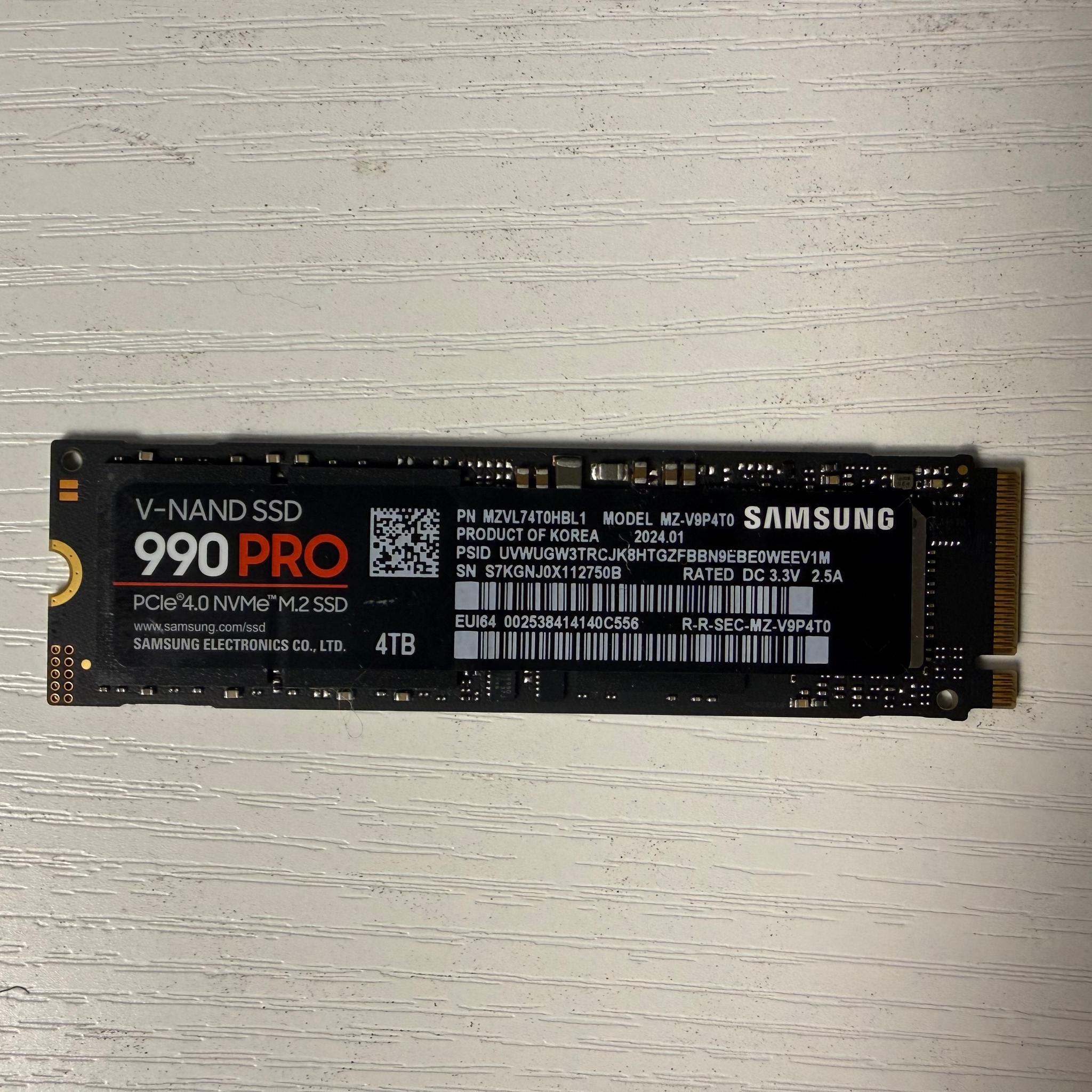 Samsung 990 Pro 4TB