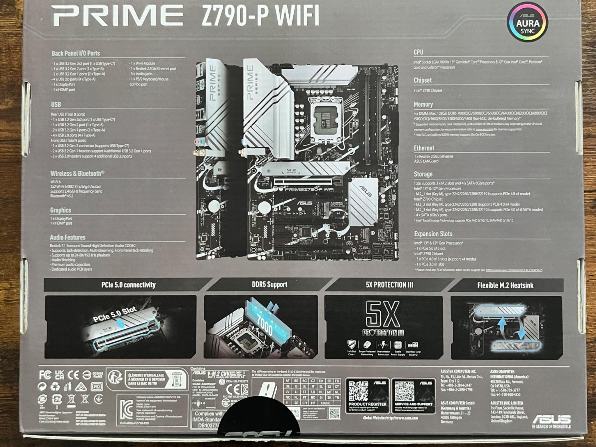 ASUS Z790-P | Intel Core i5-12600KF | 32GB DDR5