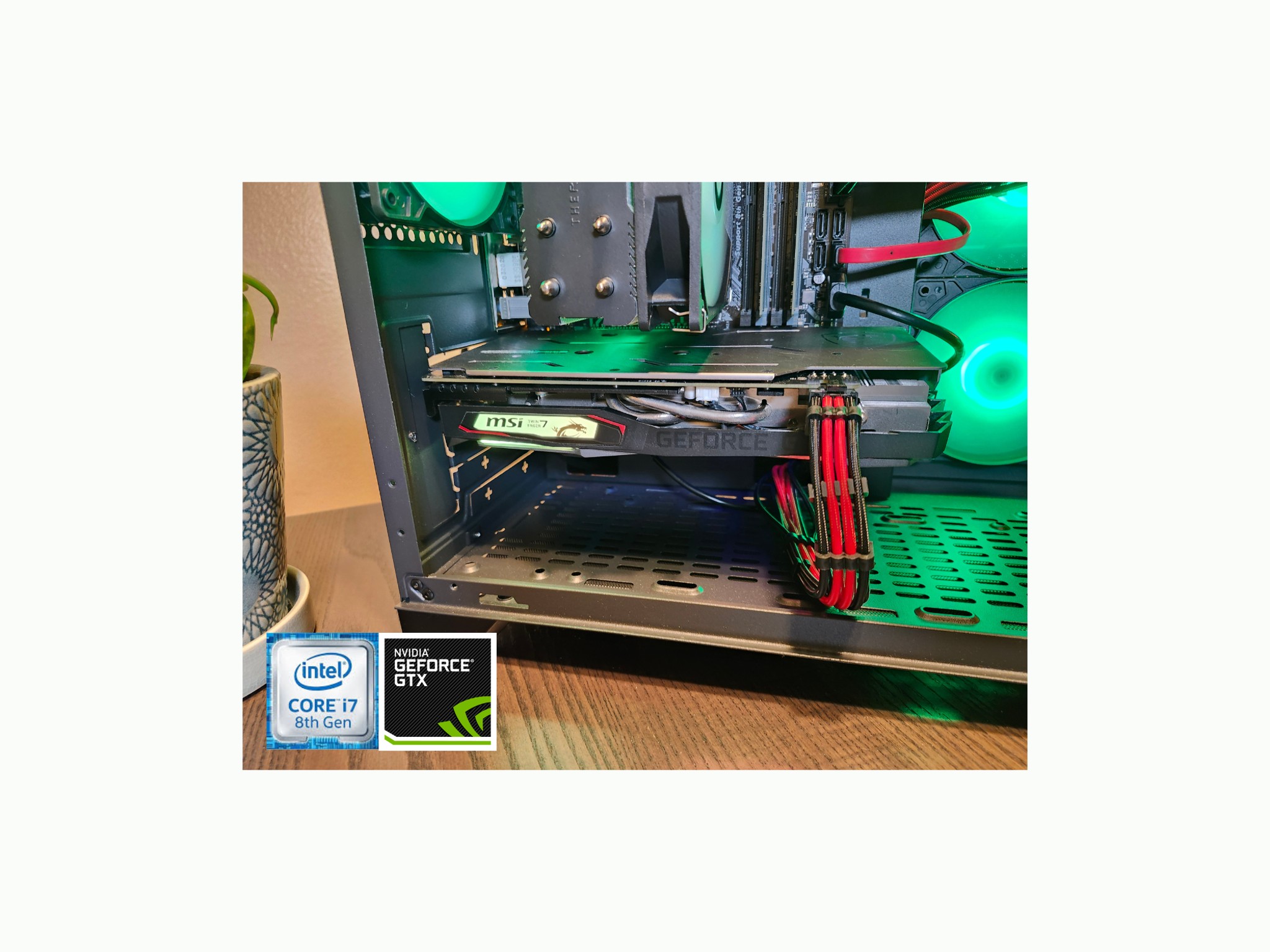 Custom Gaming PC - Intel i7-8700, GTX 1660, 16GB RAM, 500GB SSD - Black Case