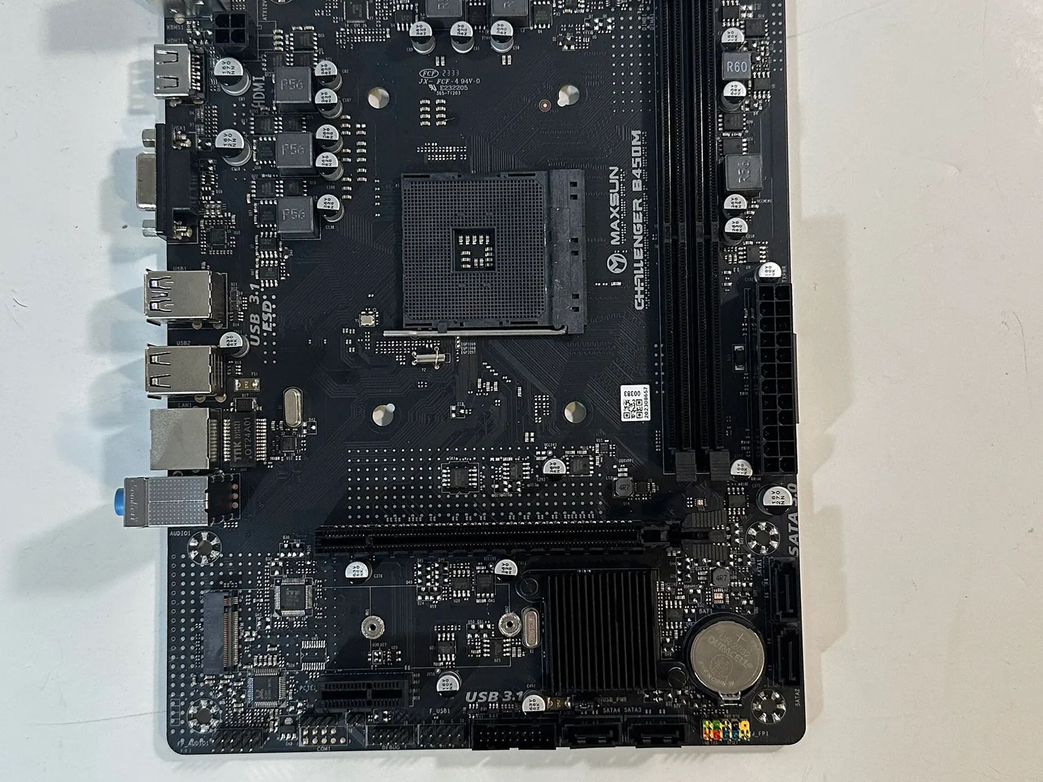 Maxsun Challenger B450M AM4 Micro ATX Motherboard W/ Box and Accessories