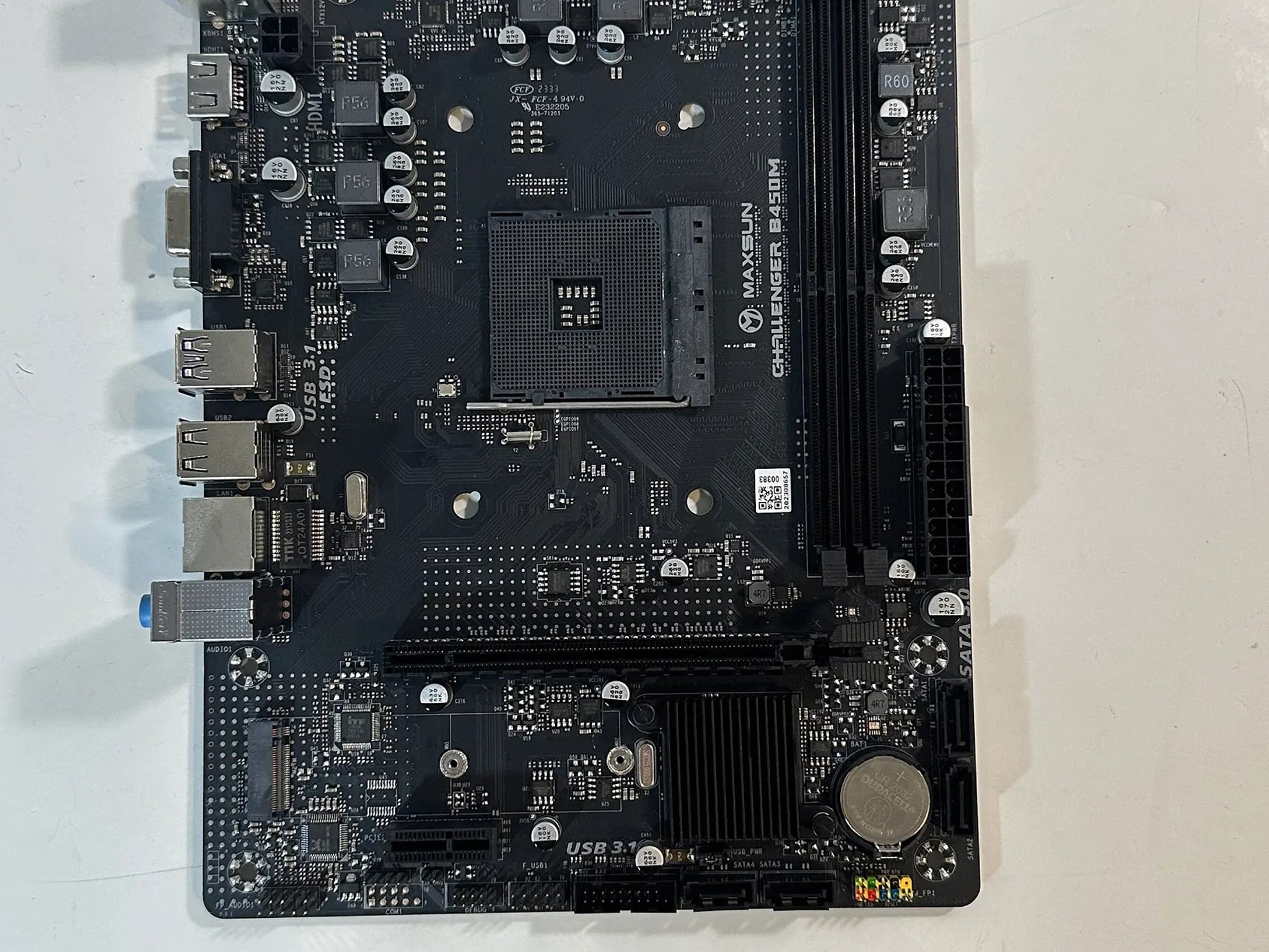 Maxsun Challenger B450M AM4 Micro ATX Motherboard W/ Box and Accessories