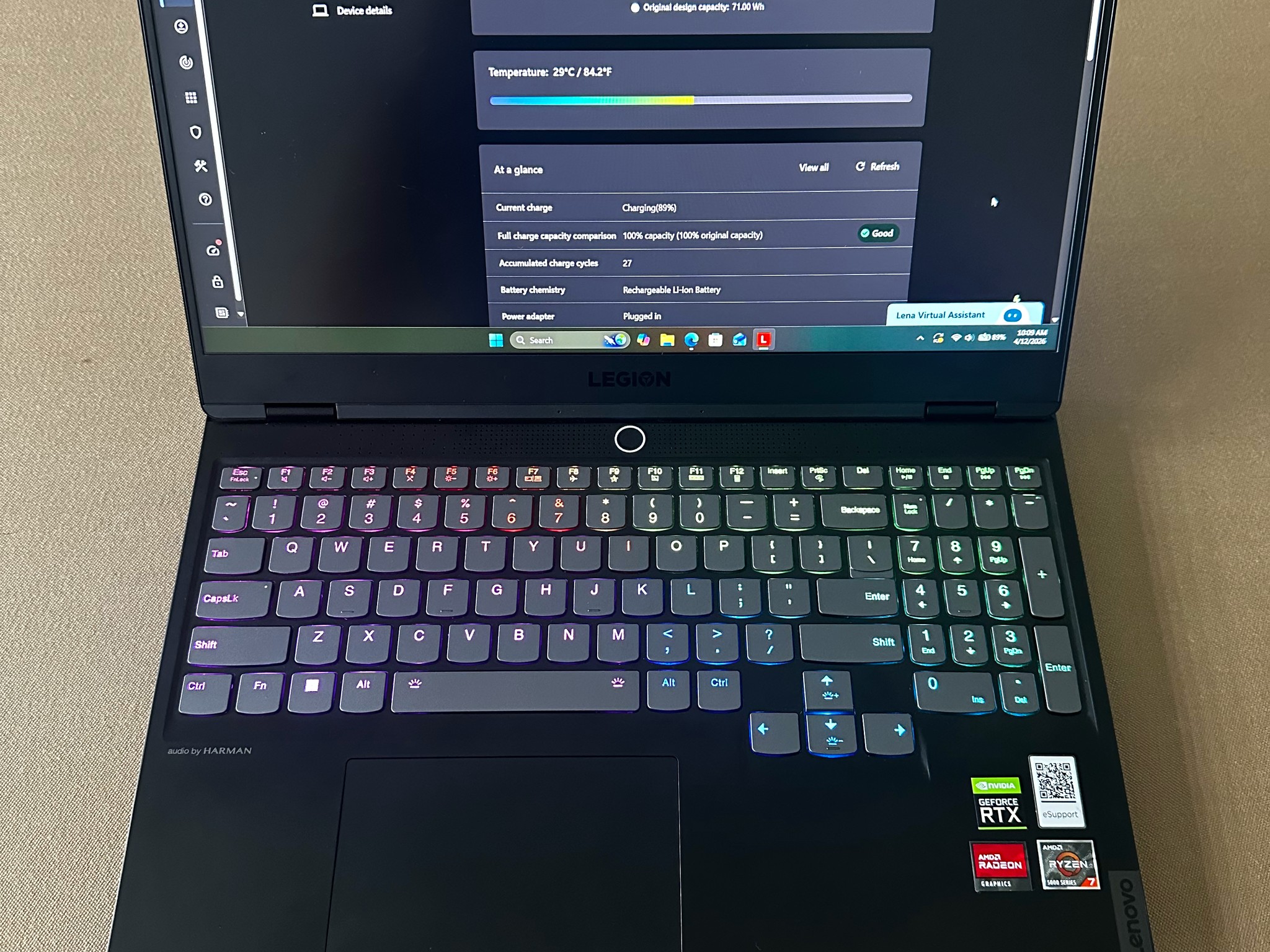 Lenovo Legion Slim 7 | Ryzen 7 5800H | RTX 3060 | 16GB RAM | 512gb SSD w Charger