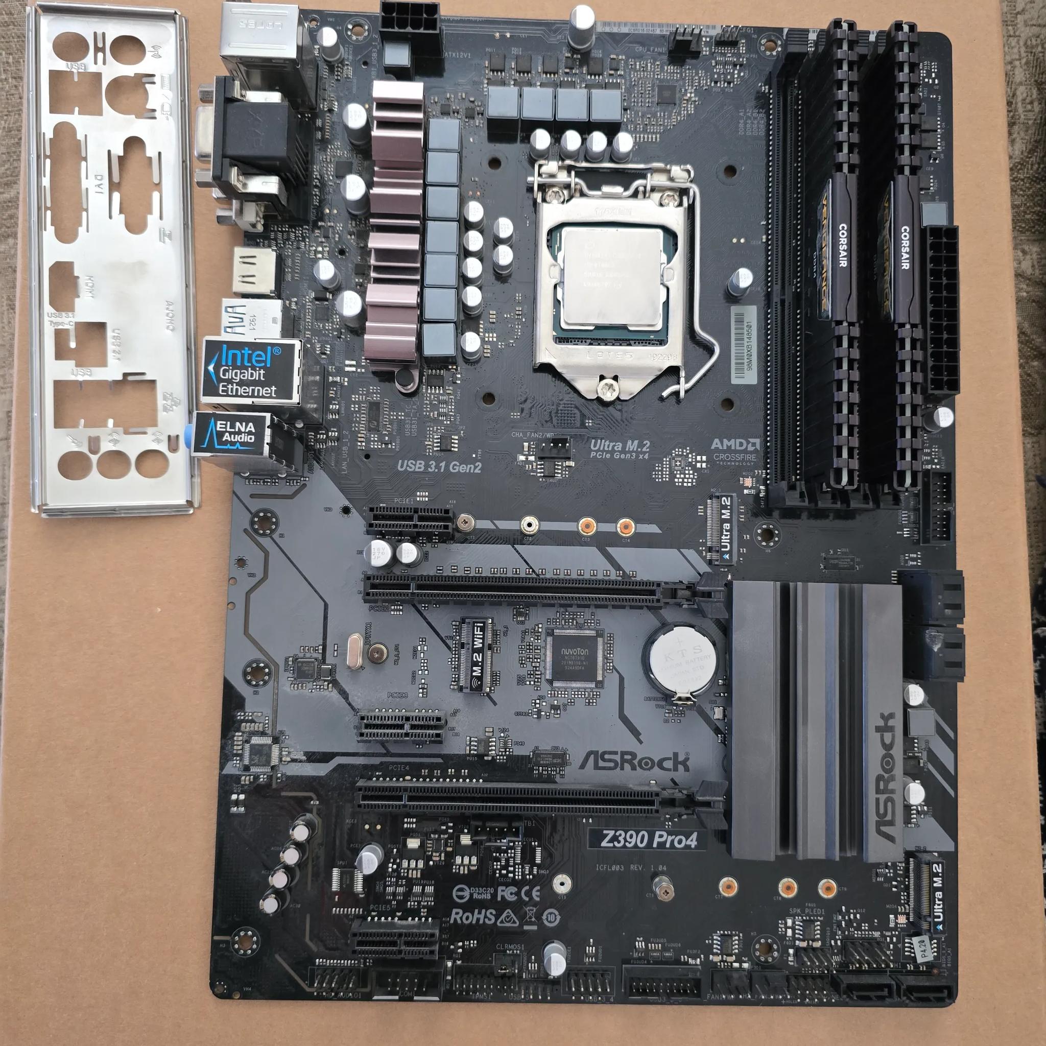 ASRock z390 Pro4, i7-9700KF, 32GB DDR4 3200 MHz