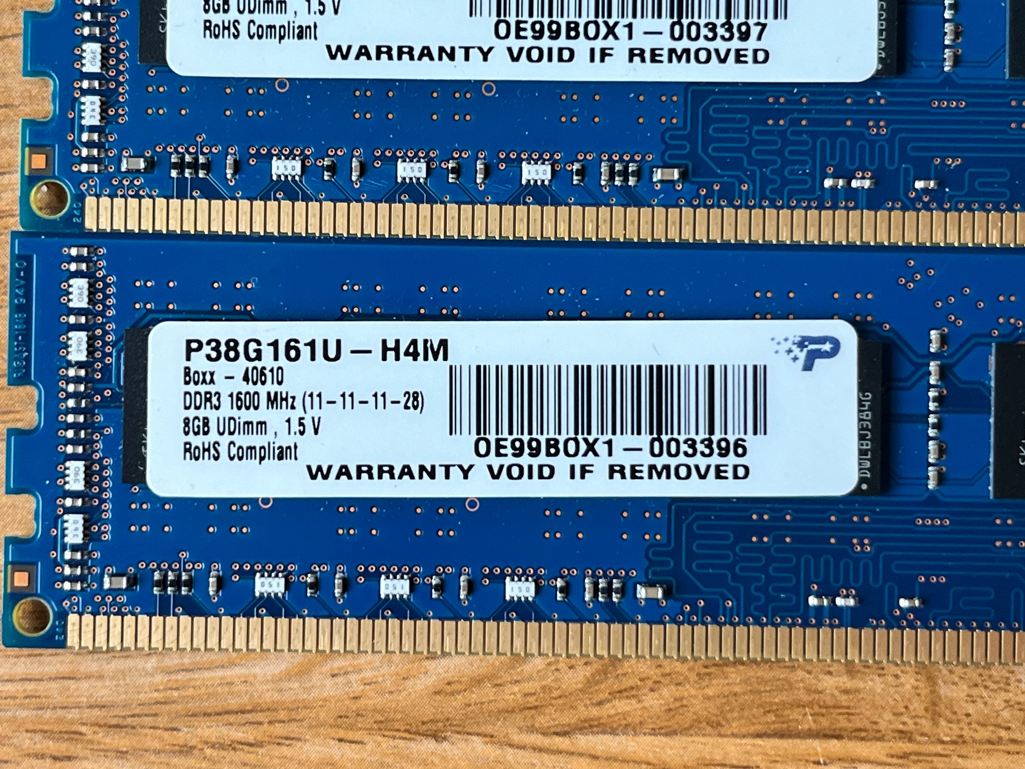 Kit of 4x8GB SK Hynix 32GB 2Rx8 PC3-12800U Desktop Memory HMT41GU6MFR8C-PB DDR3