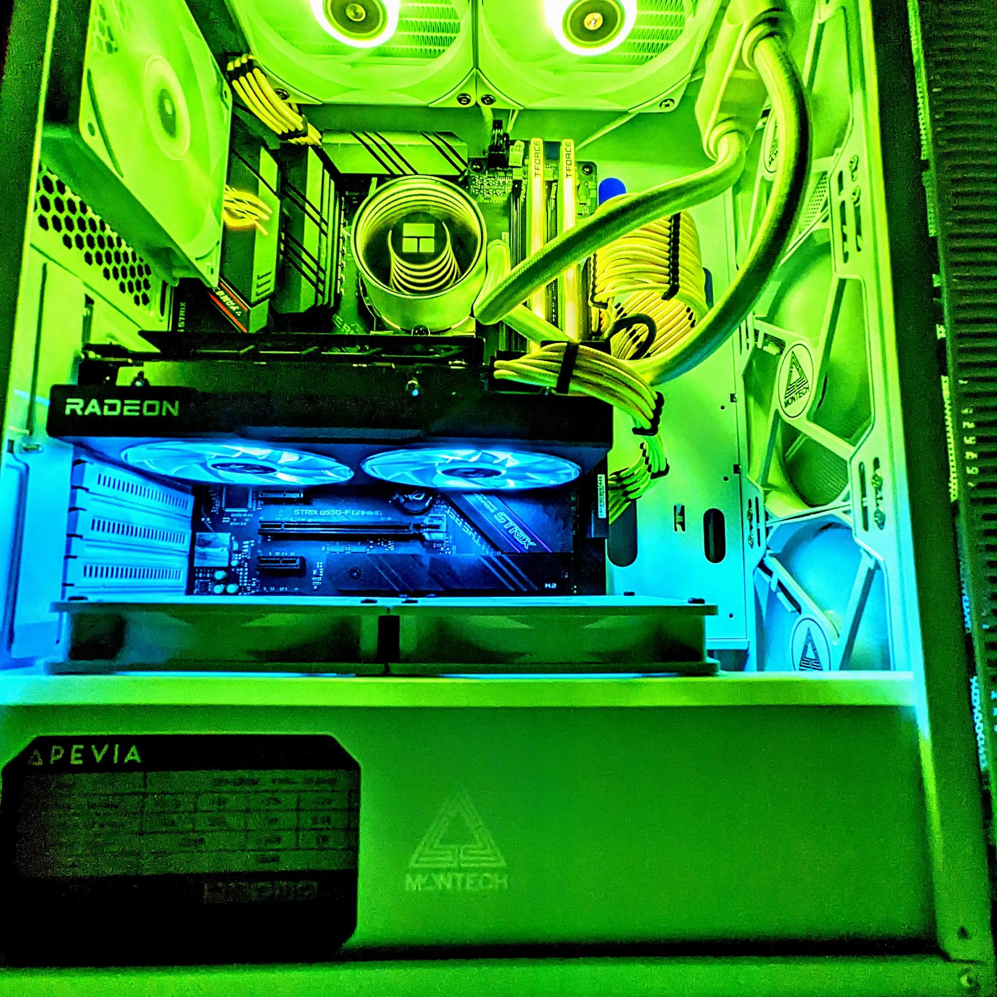 ⚪️Liquid-Cooled 💦⚪️Gaming PC |RX 6650XT| Ryzen 5 5600G| 16GB DDR4 RAM(TFORCE)| Windows 11 Pro