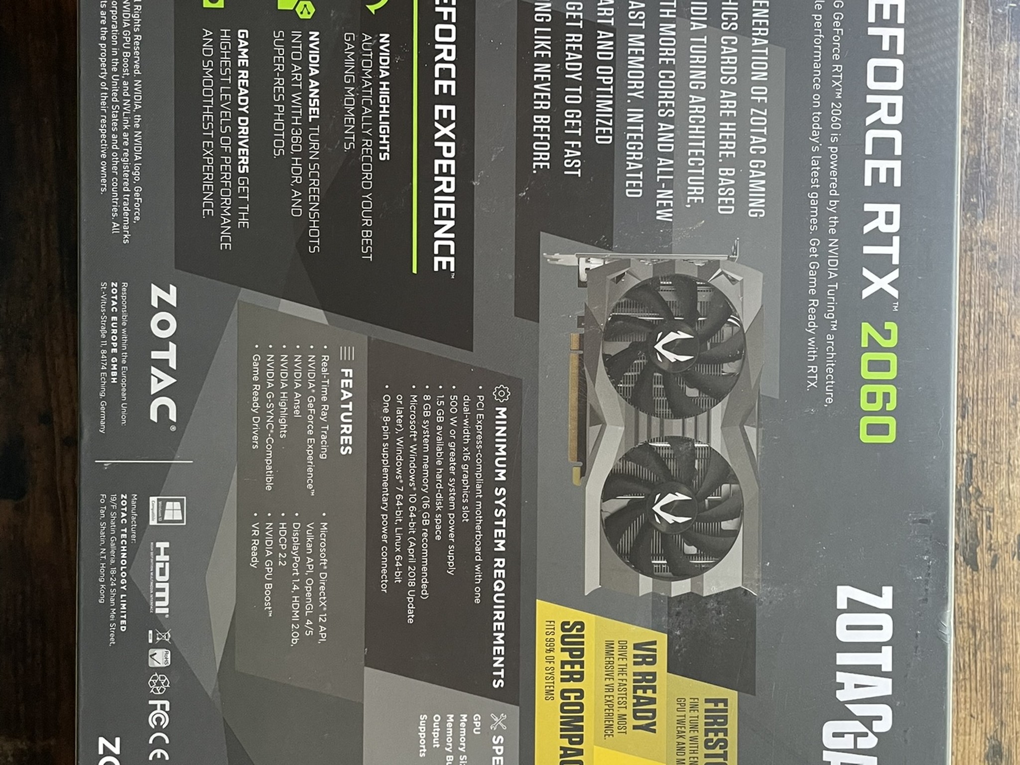 ZOTAC NVIDIA GeForce RTX 2060 6GB