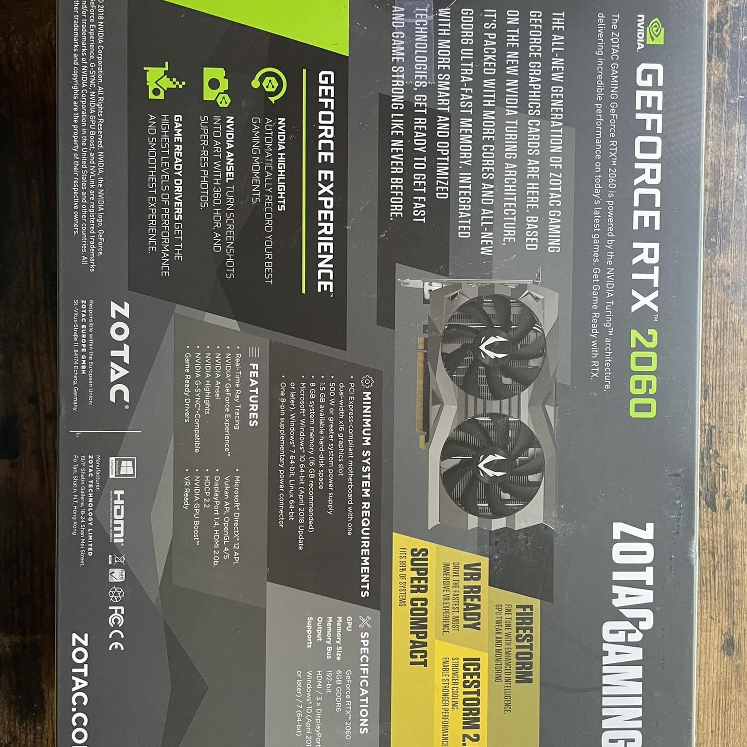 ZOTAC NVIDIA GeForce RTX 2060 6GB