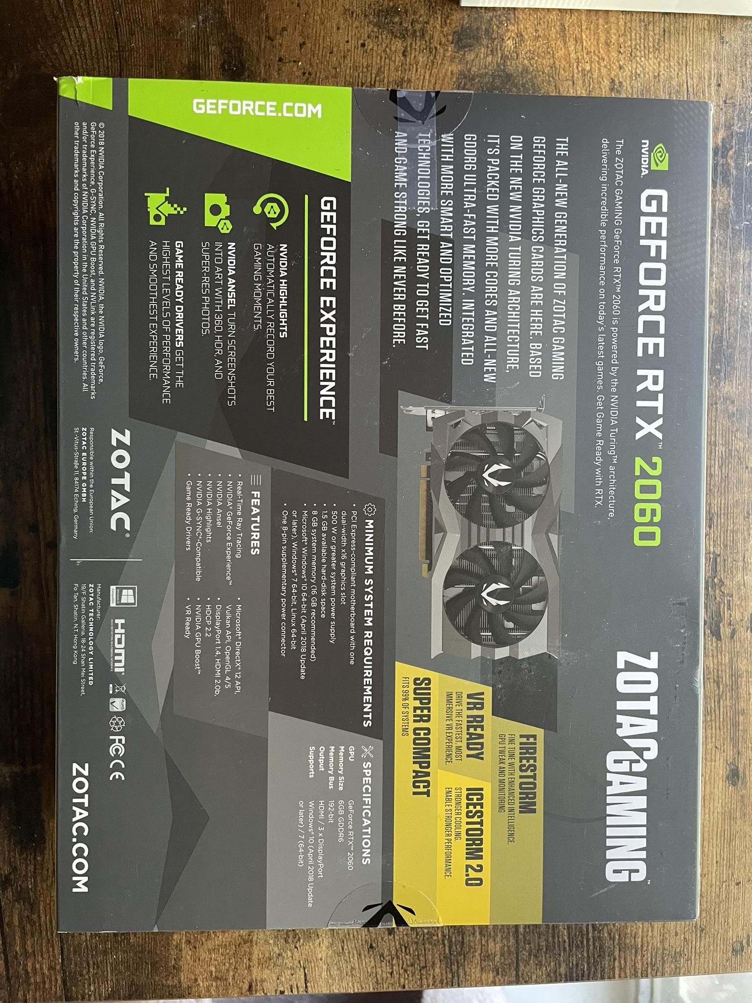 ZOTAC NVIDIA GeForce RTX 2060 6GB