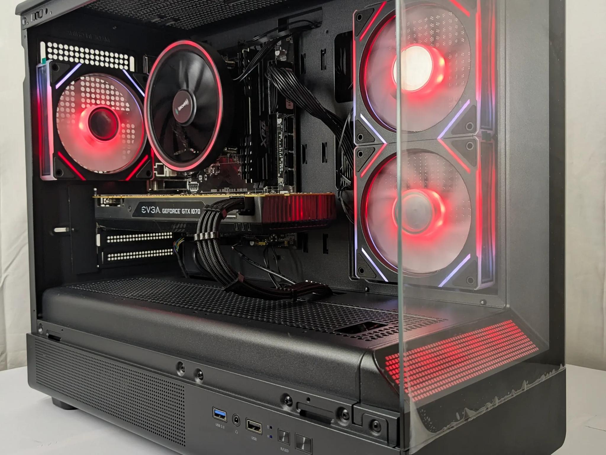 GTX 1070 Gaming PC – Ryzen 7 | 16GB DDR4 | 500GB NVMe | DeepCool Cooler | ARGB Glass Case