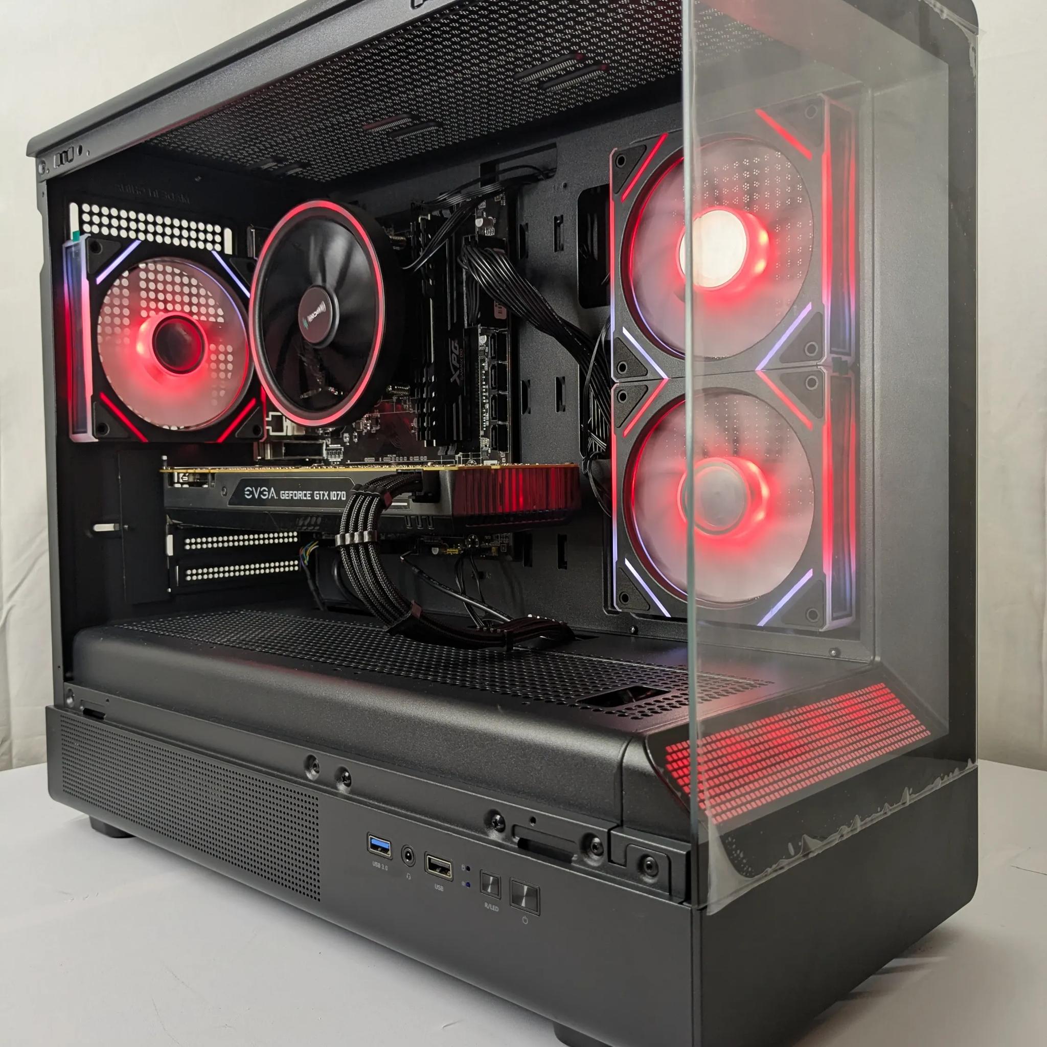 GTX 1070 Gaming PC – Ryzen 7 | 16GB DDR4 | 500GB NVMe | DeepCool Cooler | ARGB Glass Case