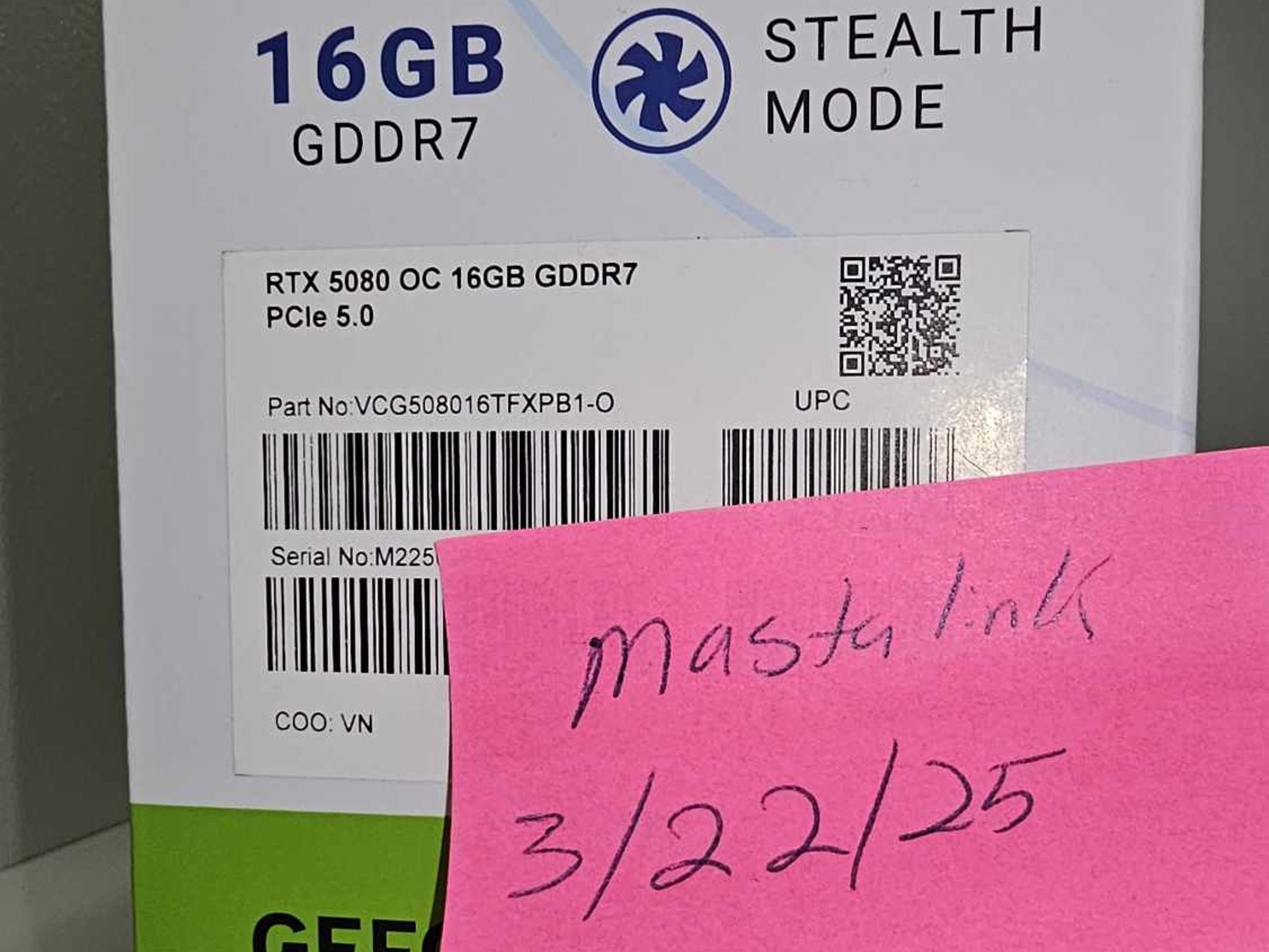 PNY RTX 5080 (Overclocked Triple Fan)