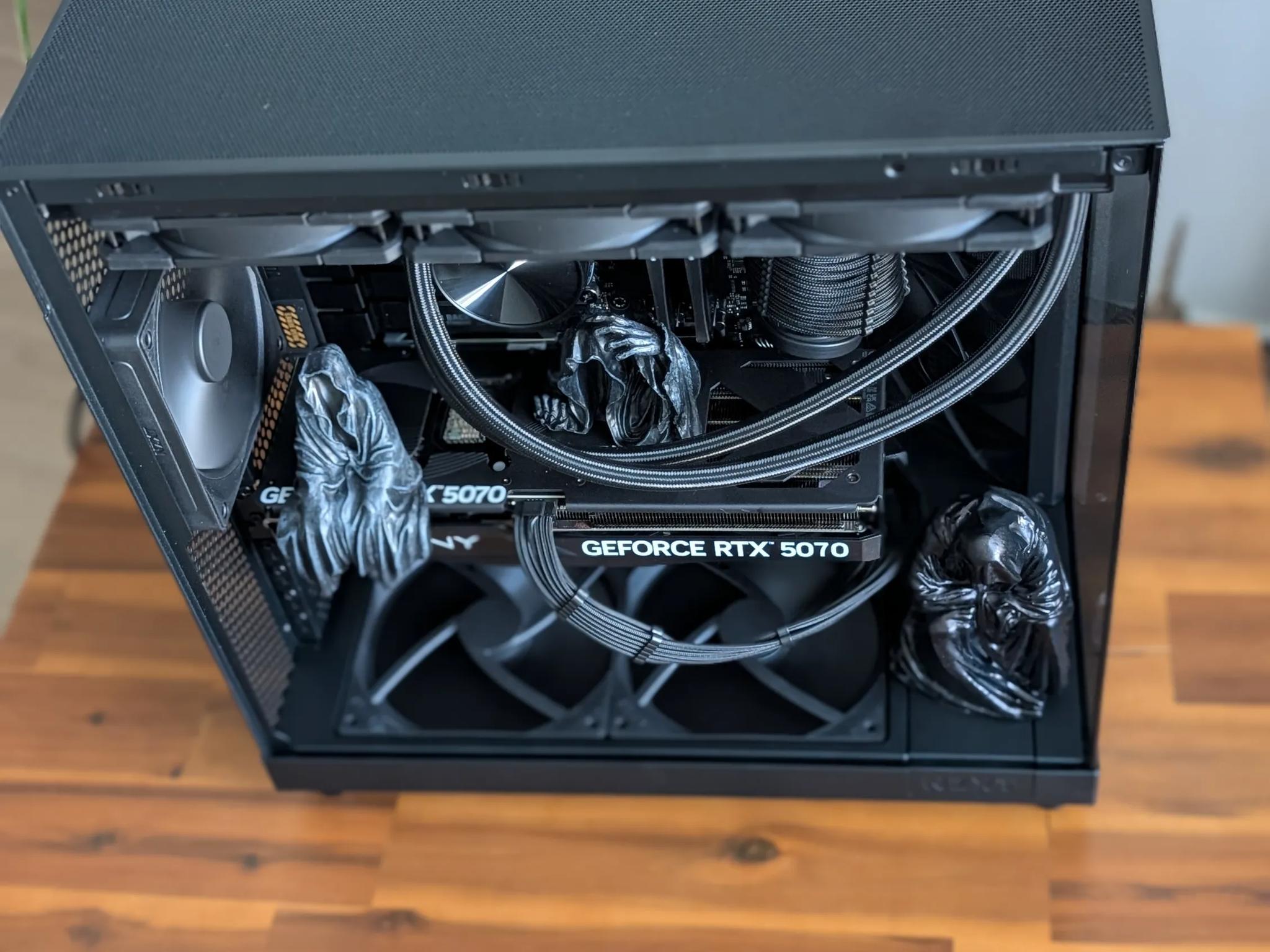 7600X3D + 5070 - Grim Reaper All Black No RGB PC - NZXT H6 Flow