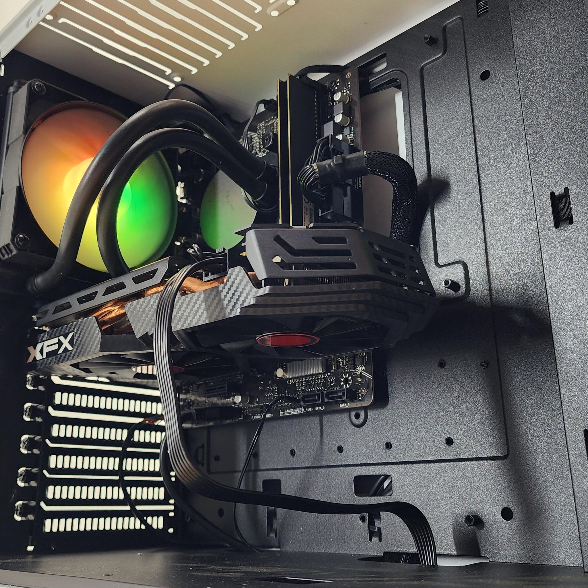 Gaming PC i7-10700 16GB RAM 500GB SSD RX 580 8GB Windows 11 Computer