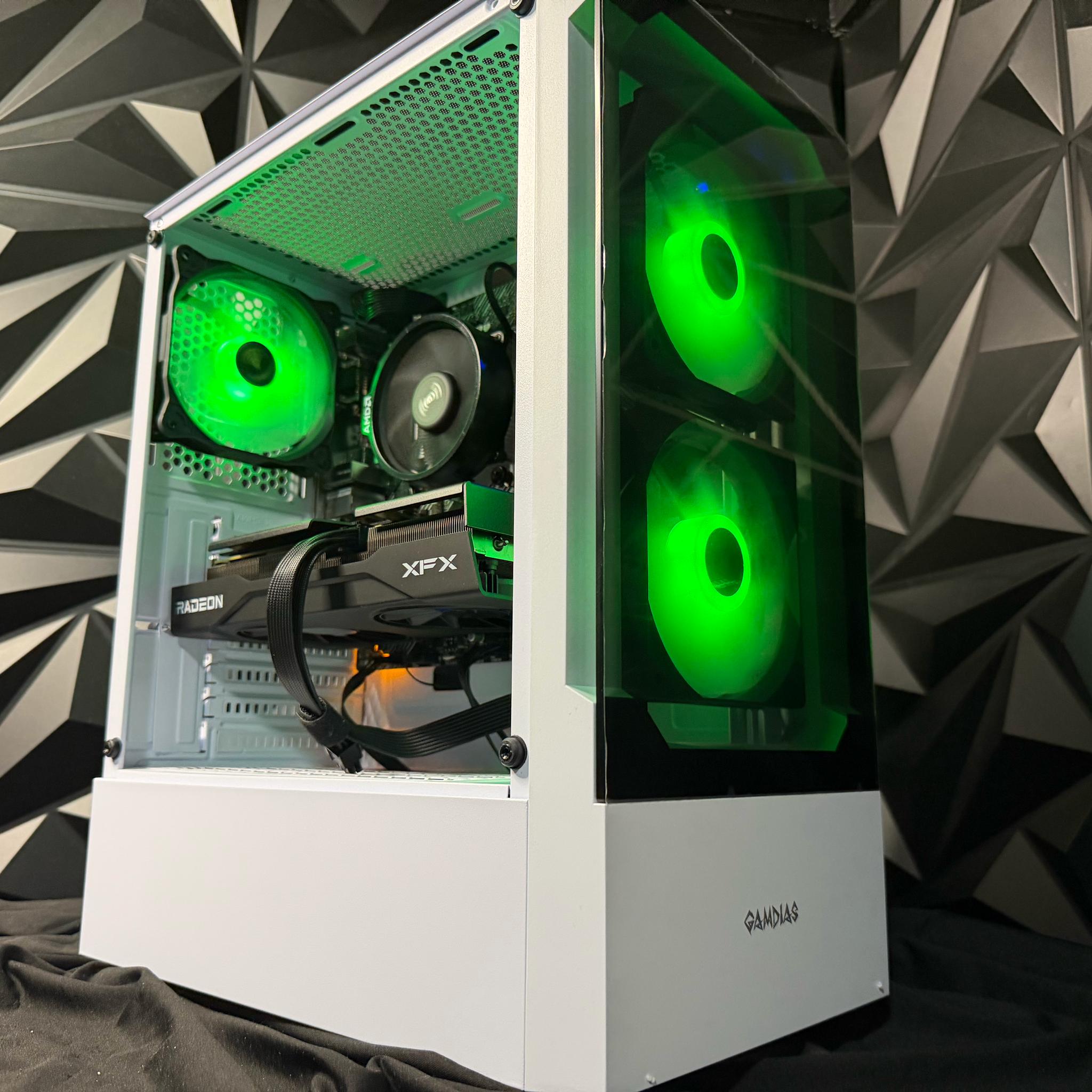 🐼🤍 GLASS PANDA 🤍🐼 Ryzen 5 5500| RX 9060XT| 16 GB DDR4| 750GB NVMe| 650W PSU
