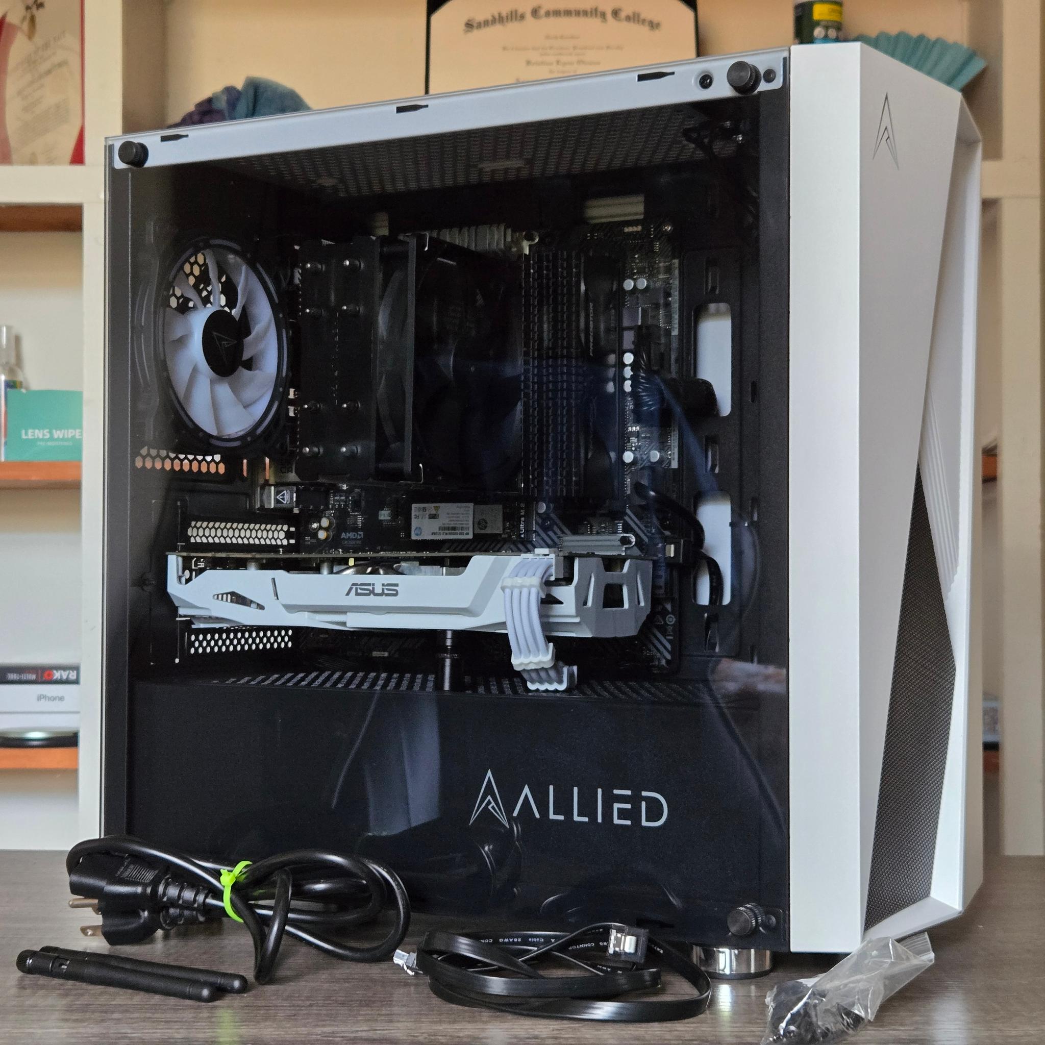 Black + White Gaming PC | Ryzen 5 2600 | GTX 1070 8GB | 16GB | 1TB | Wi-Fi + BT | 550W | ARGB
