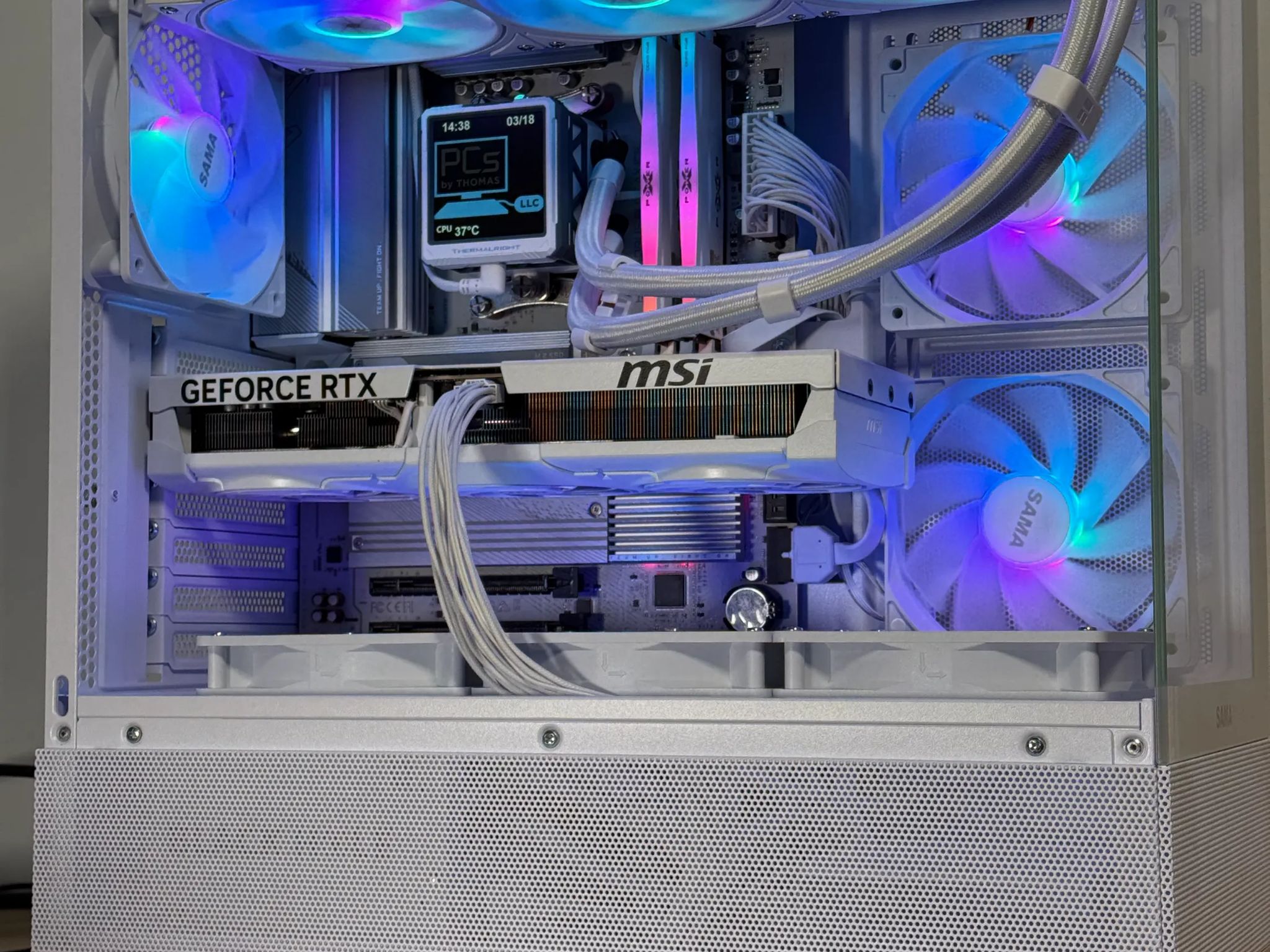RTX 5080 Whiteout Gaming PC 9800x3d 64GB DDR5 2TB NVME SSD