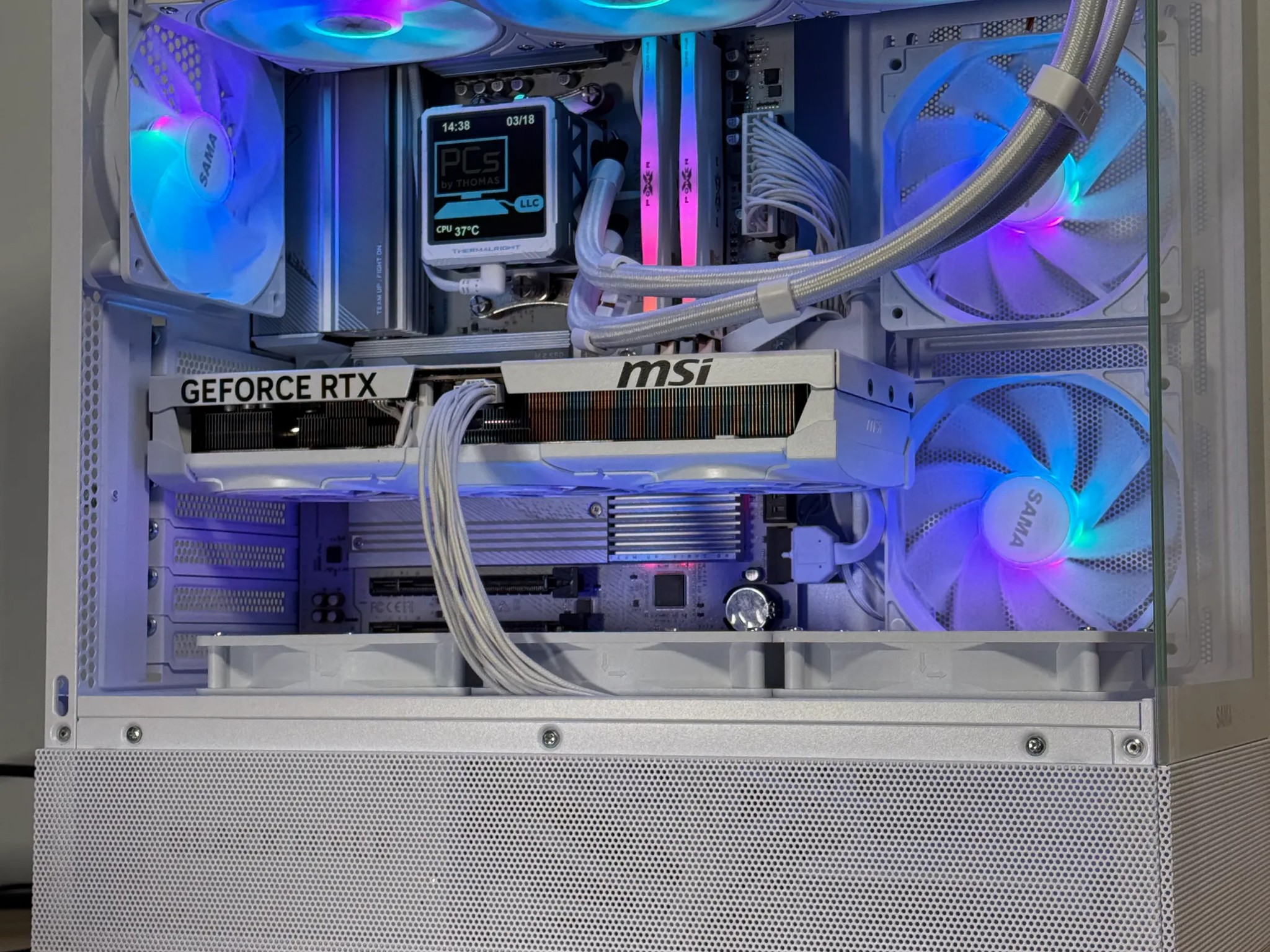 RTX 5080 Whiteout Gaming PC 9800x3d 64GB DDR5 2TB NVME SSD