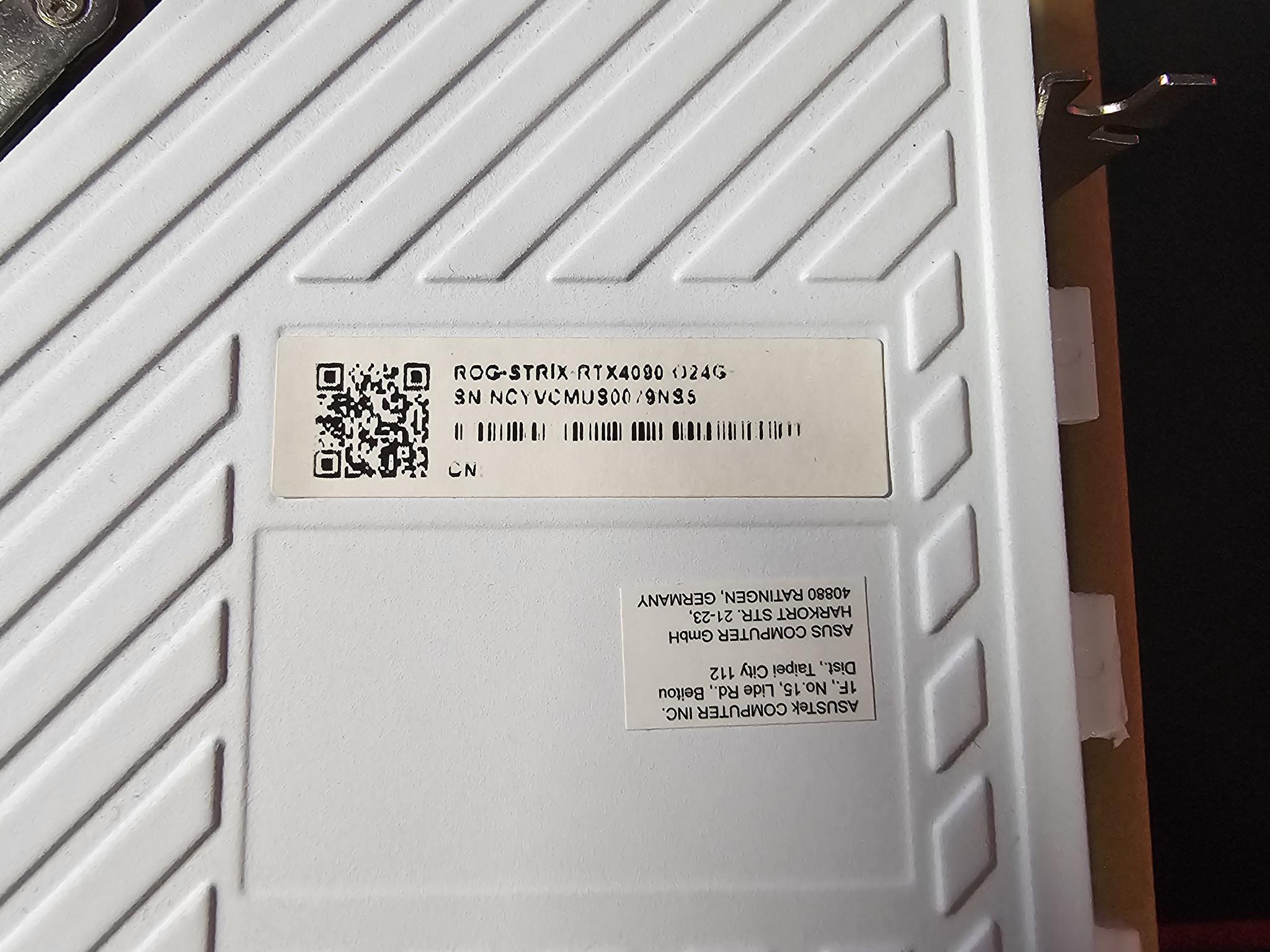 ROG Strix GeForce RTX 4090 24GB GDDR6X White OC Edition