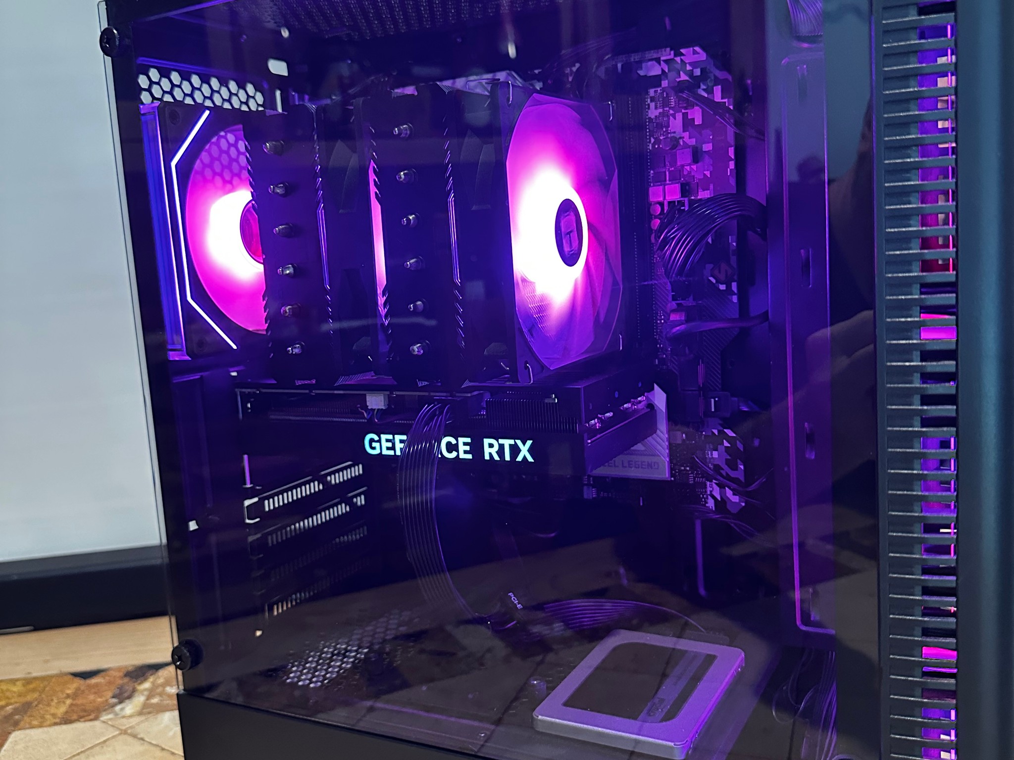 Intel Core I5-10500 / RTX 4060 Ti 8GB - 512GB M.2 & 512GB SSD - Mid Tower Gaming PC - Black