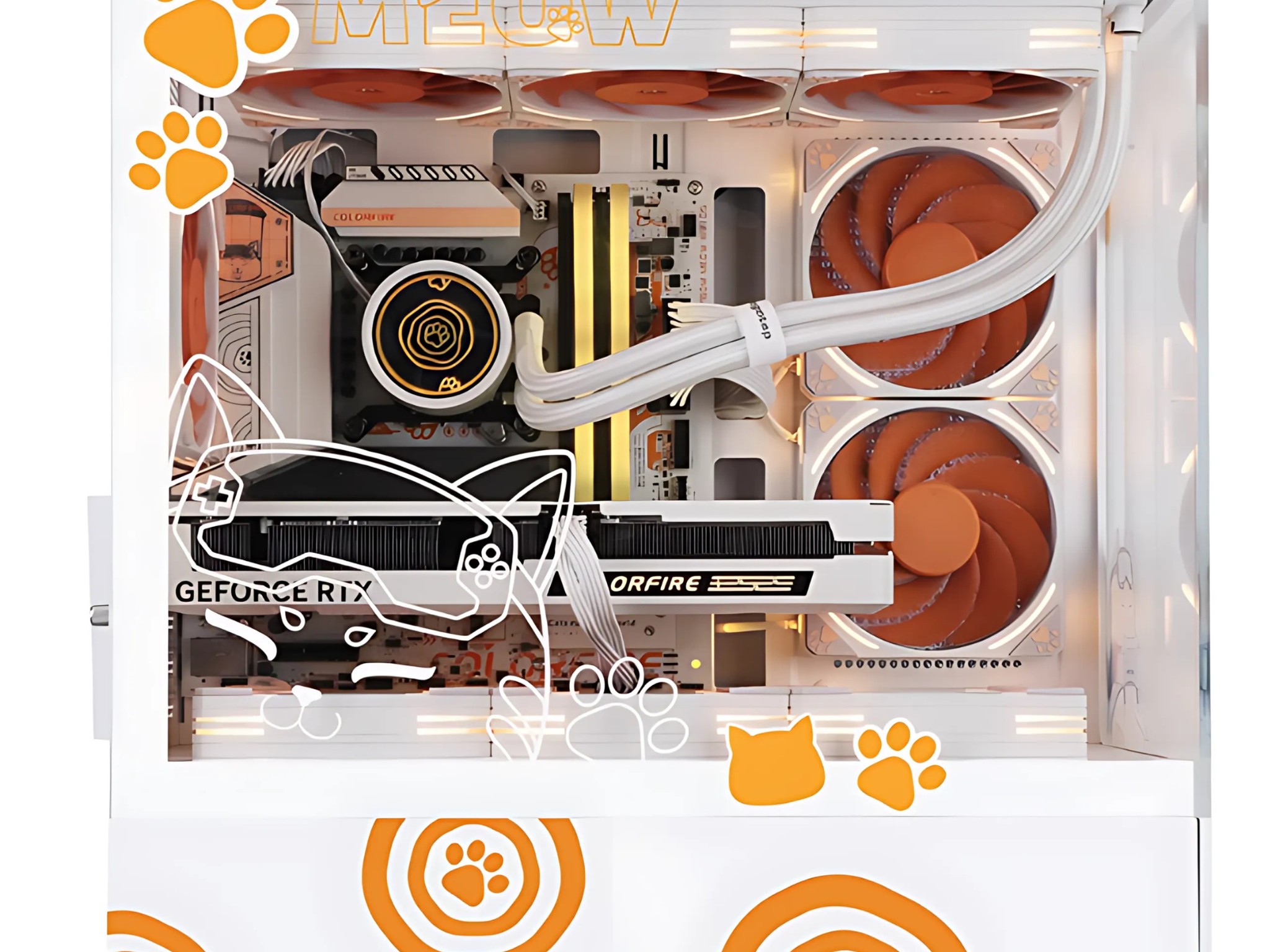 SEGOTEP Endura Pro Meow Edition, Tempered Glass, Detachable Panels,Meow Fans ARGB Fans Included