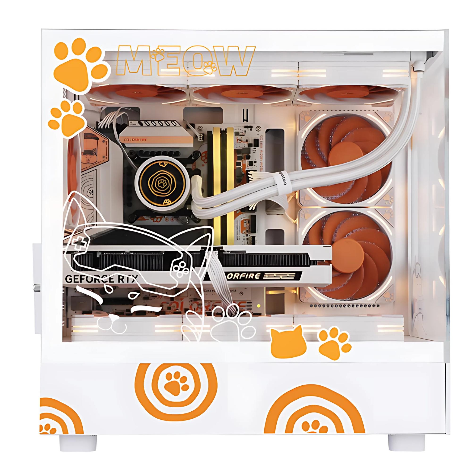 SEGOTEP Endura Pro Meow Edition, Tempered Glass, Detachable Panels,Meow Fans ARGB Fans Included