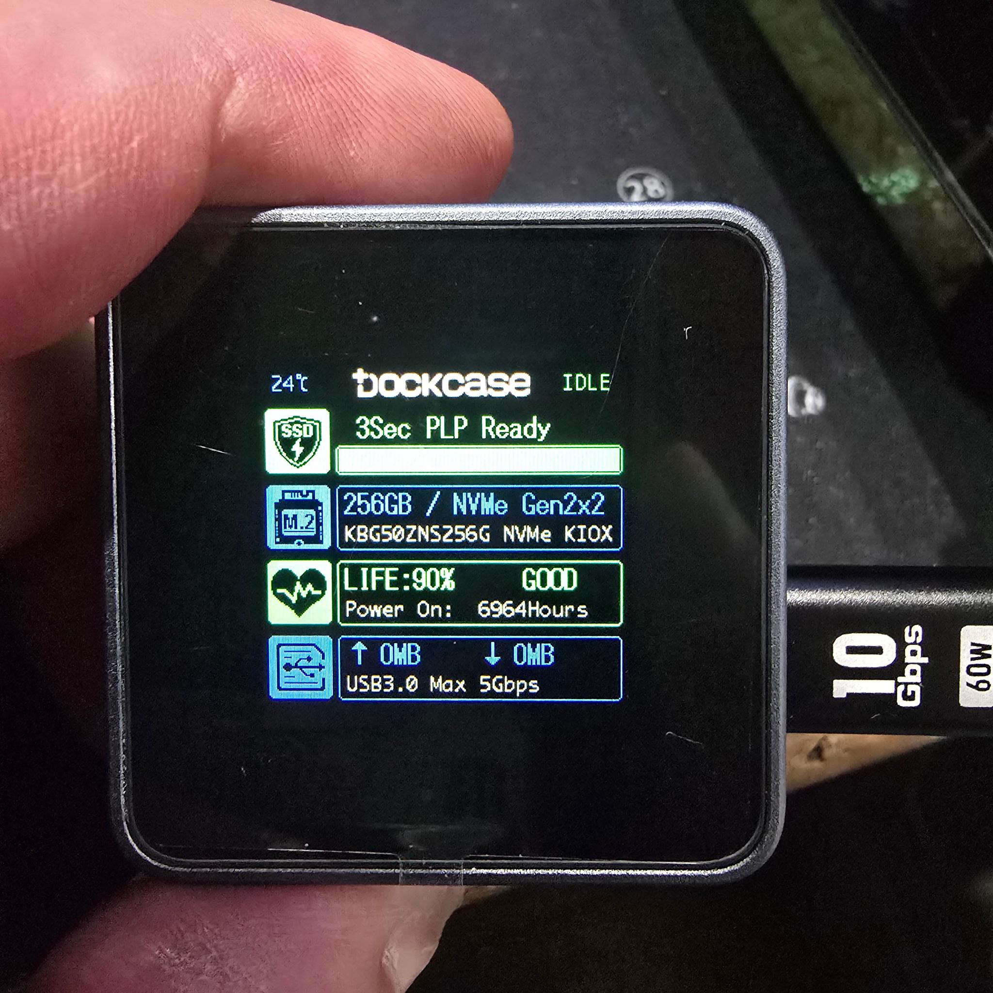 Dockcase Pocket Smart 2230 M.2 NVMe SSD W/ Kioxia 256GB SSD