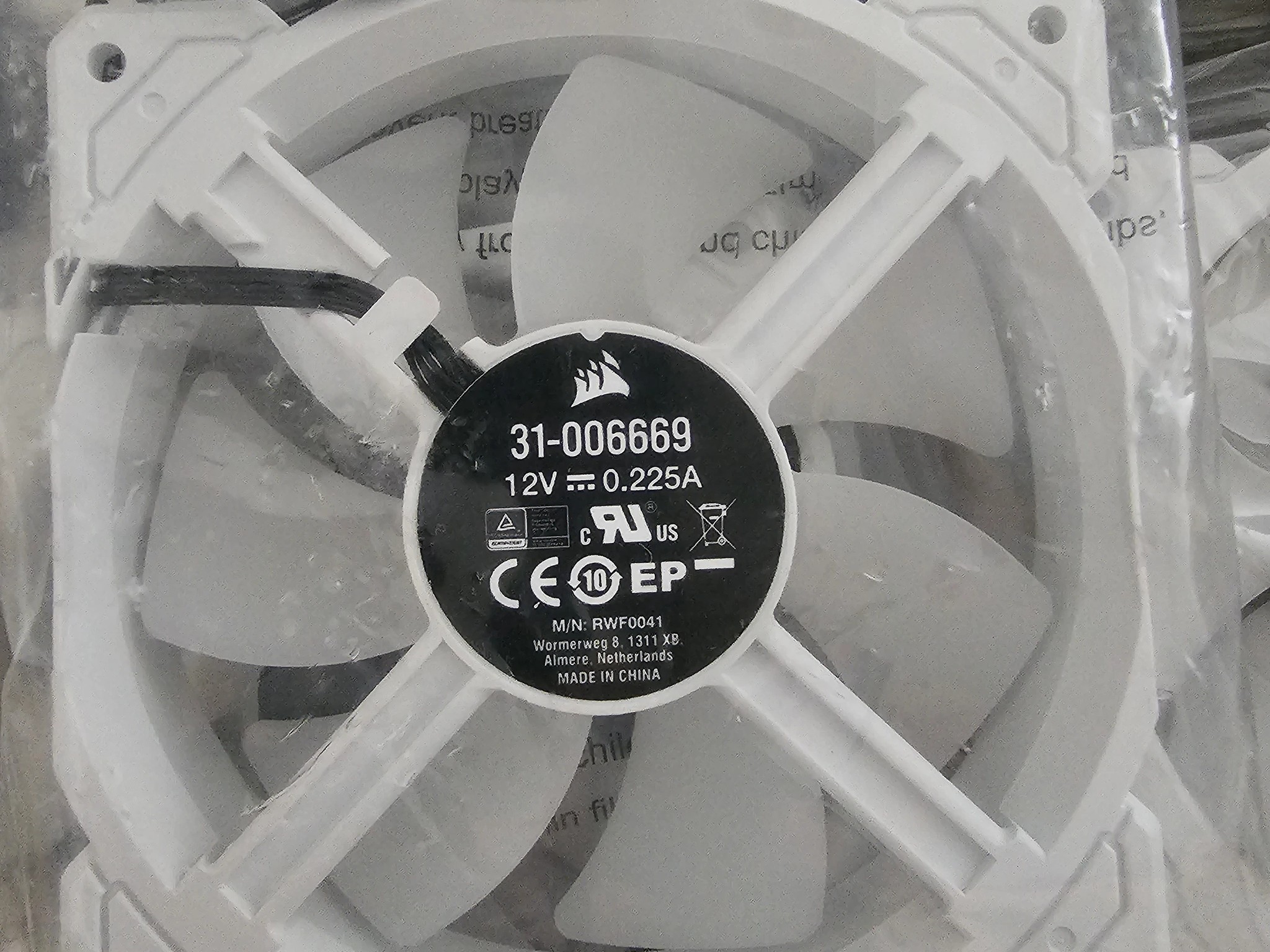 Ten,(2packs) Corsair ML120mm White Case Fan