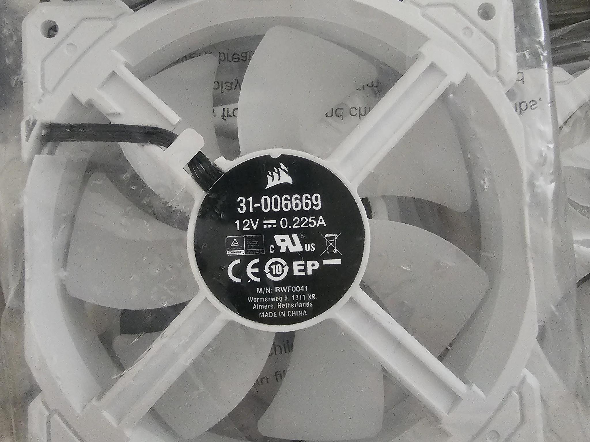 Ten,(2packs) Corsair ML120mm White Case Fan